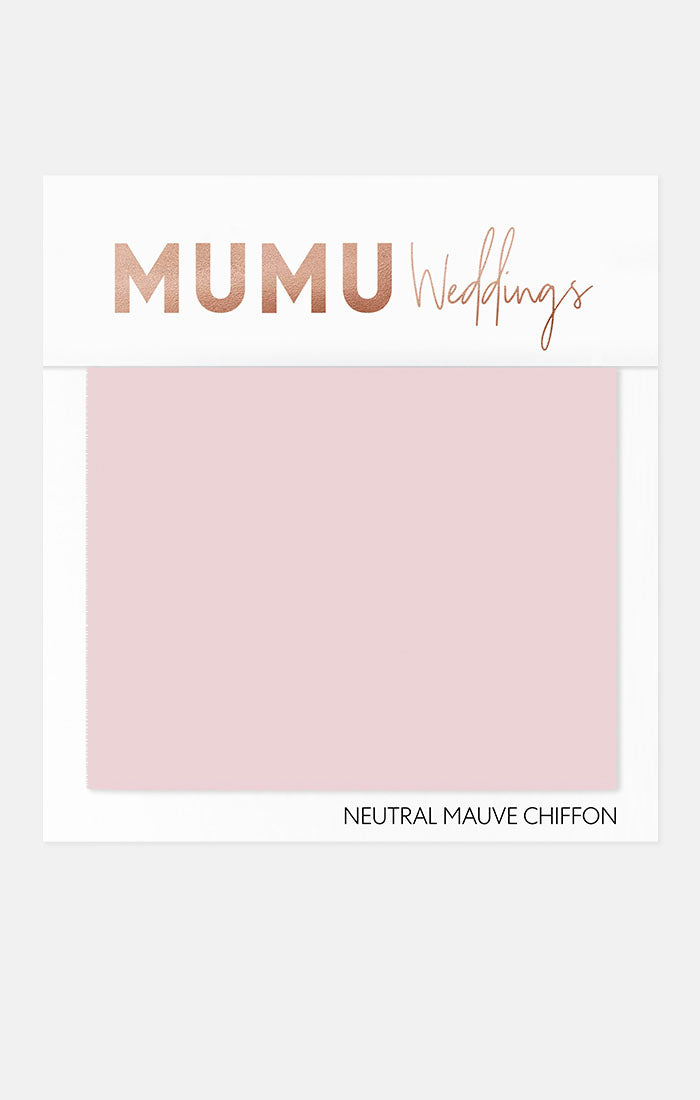 Neutral Mauve Chiffon Bridesmaid Fabric Swatch | Mumu Wedding