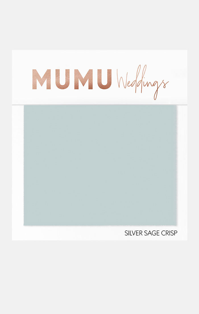 Silver Sage Bridesmaid Fabric Swatch | Mumu Wedding