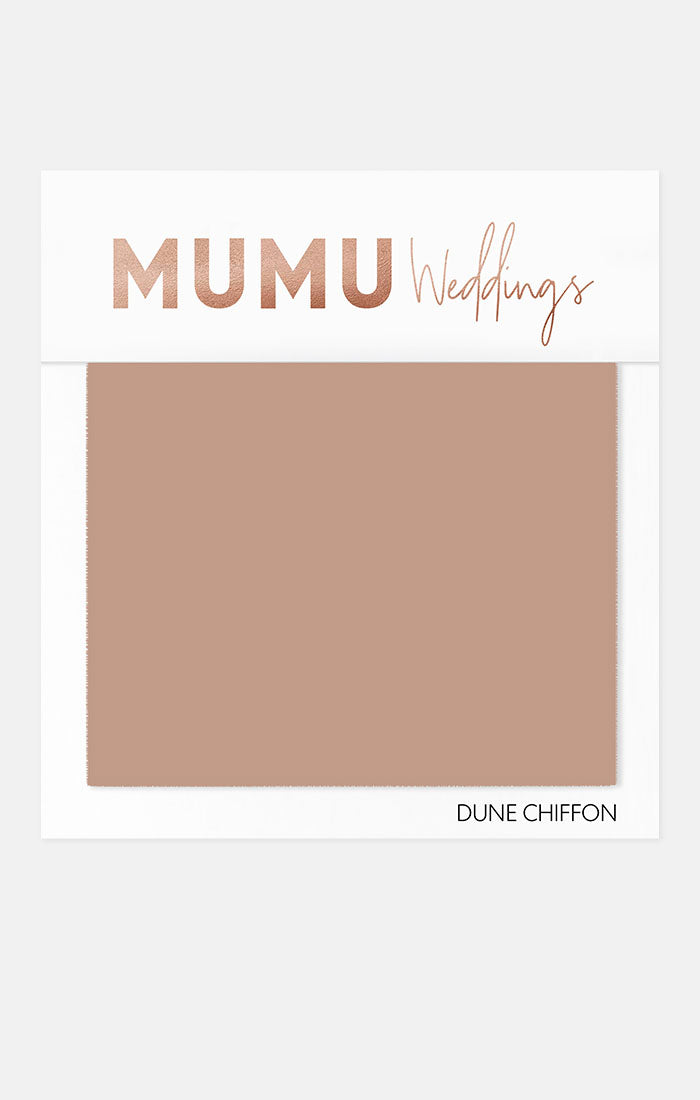 Bridesmaid Fabric Swatch | Dune Chiffon for Wedding Color Matching