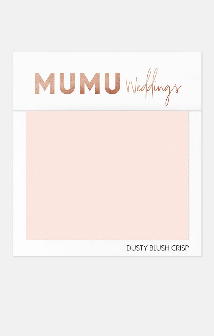 Bridesmaid Fabric Swatch in Dusty Blush | Mumu Wedding