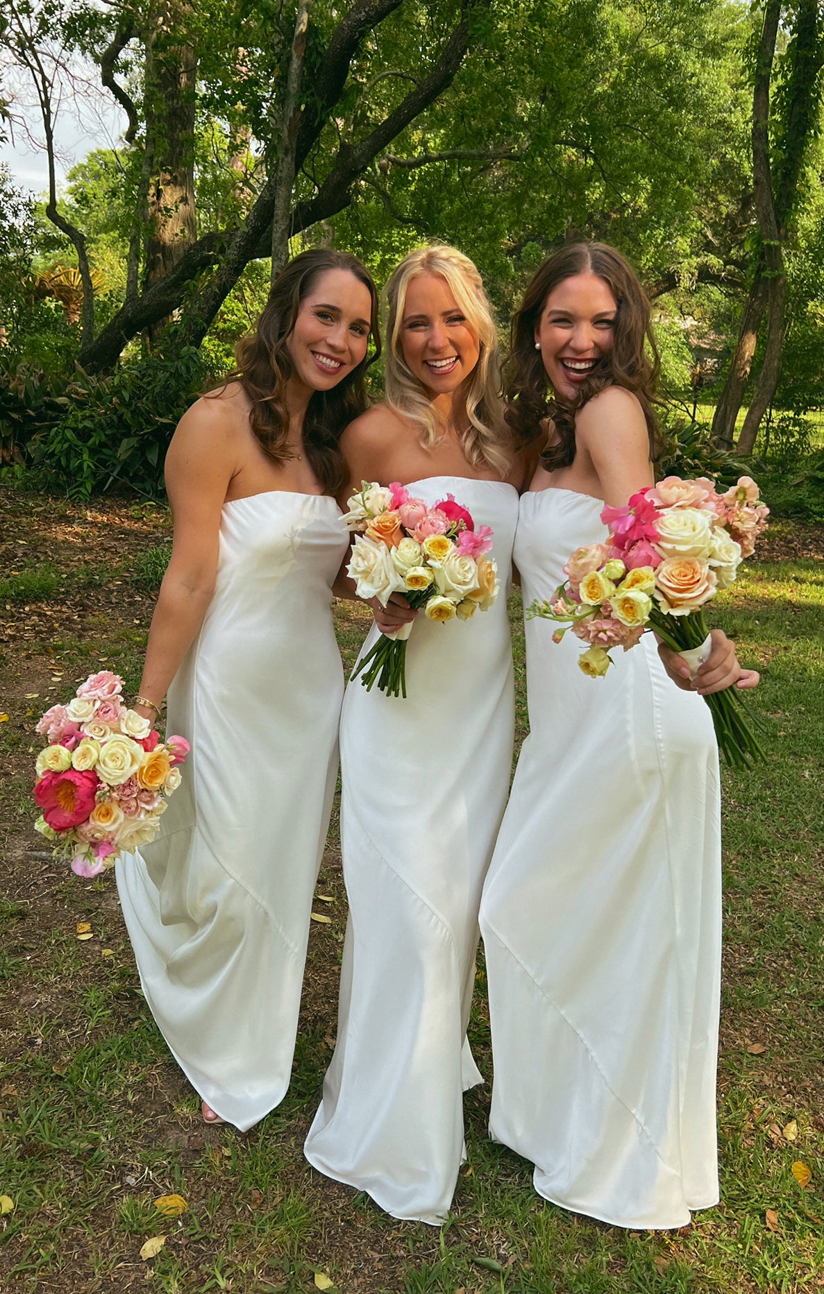 Strapless Satin Maxi Dress for Bridal Events | Taylor Tube Ivory