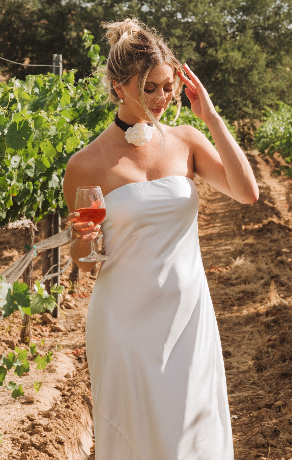 Strapless Satin Maxi Dress for Bridal Events | Taylor Tube Ivory