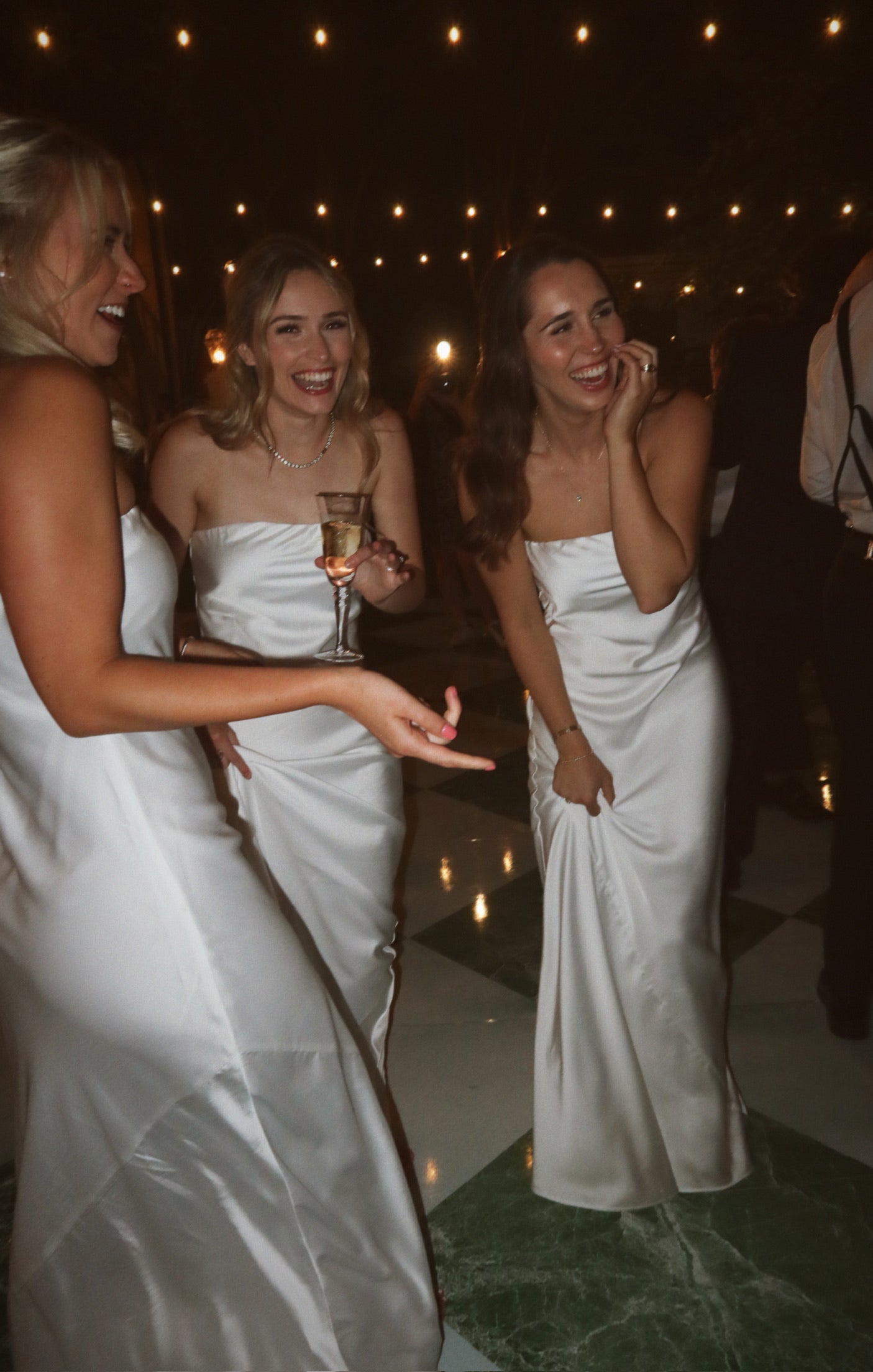 Strapless Satin Maxi Dress for Bridal Events | Taylor Tube Ivory