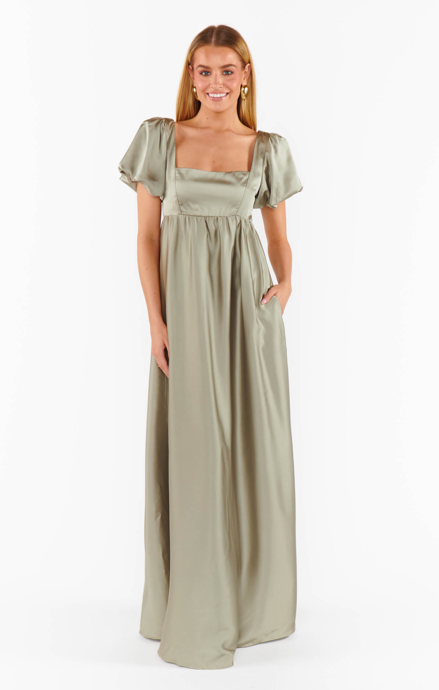Flattering Maxi Dress with Square Neckline & Smocked Back | Nora