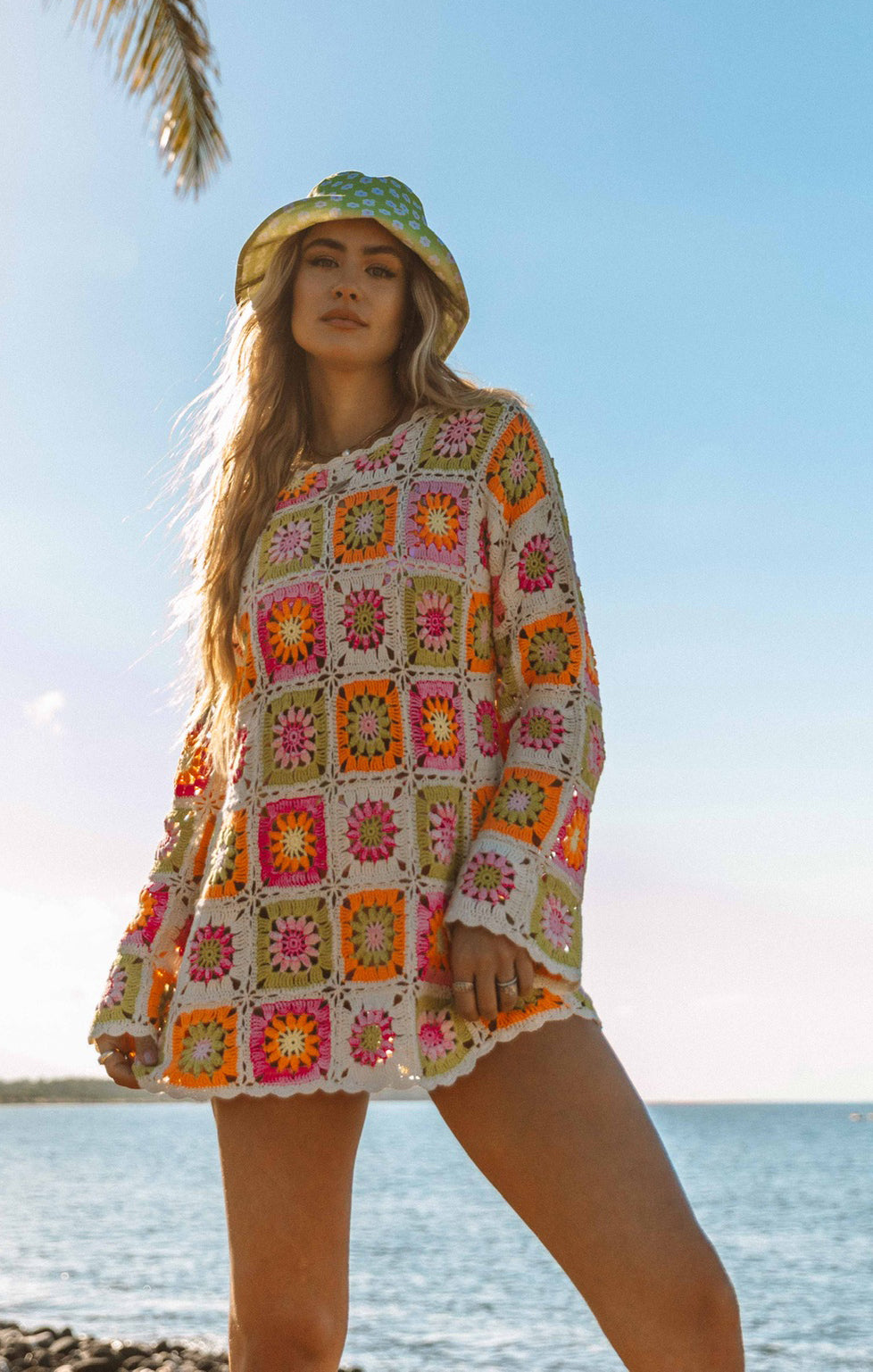 Retro Crochet Coverup with Bell Sleeves | Mamacita Tutti Frutti