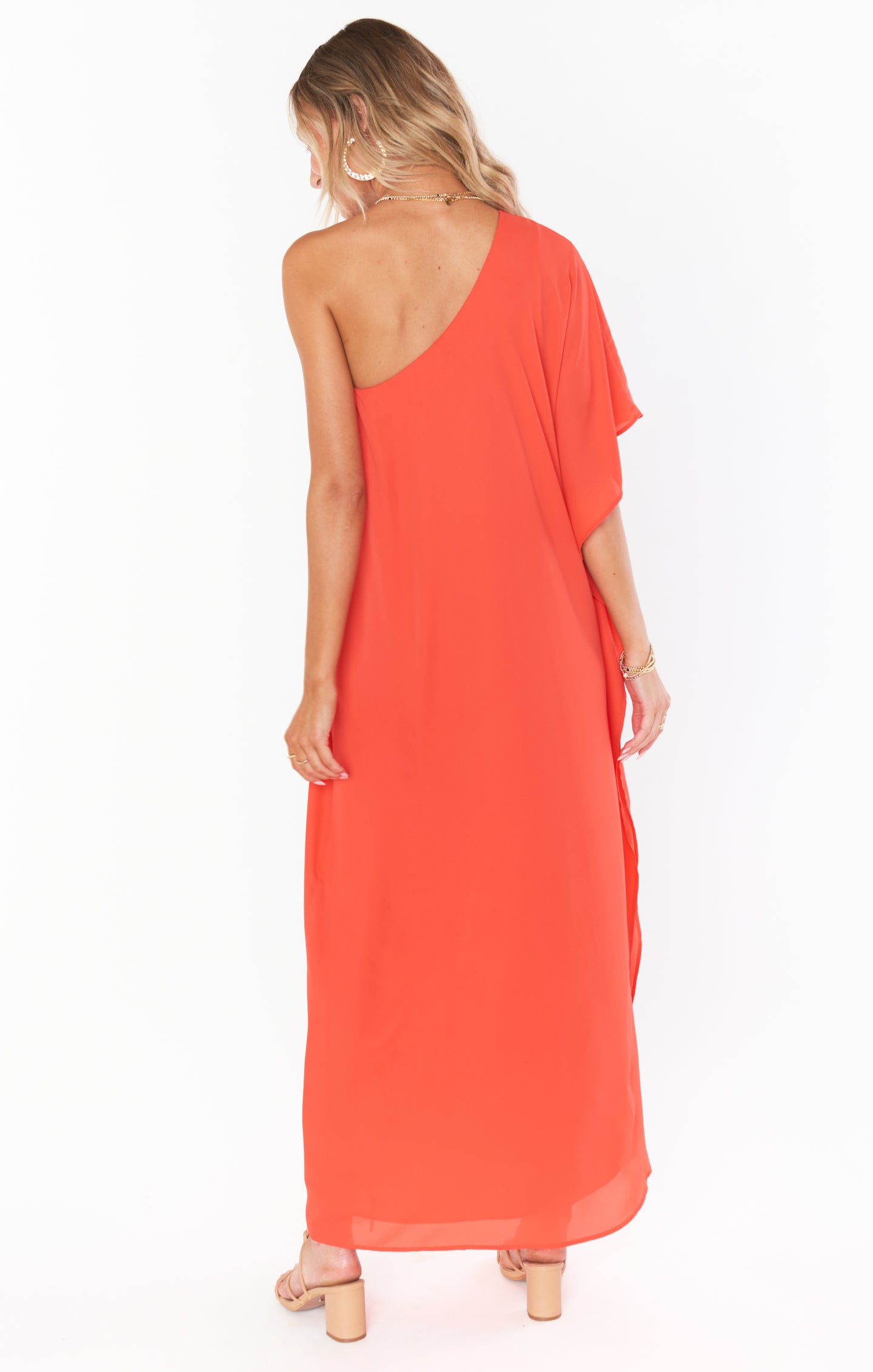 One Shoulder Red Maxi Dress for Beach & Events | Tropez