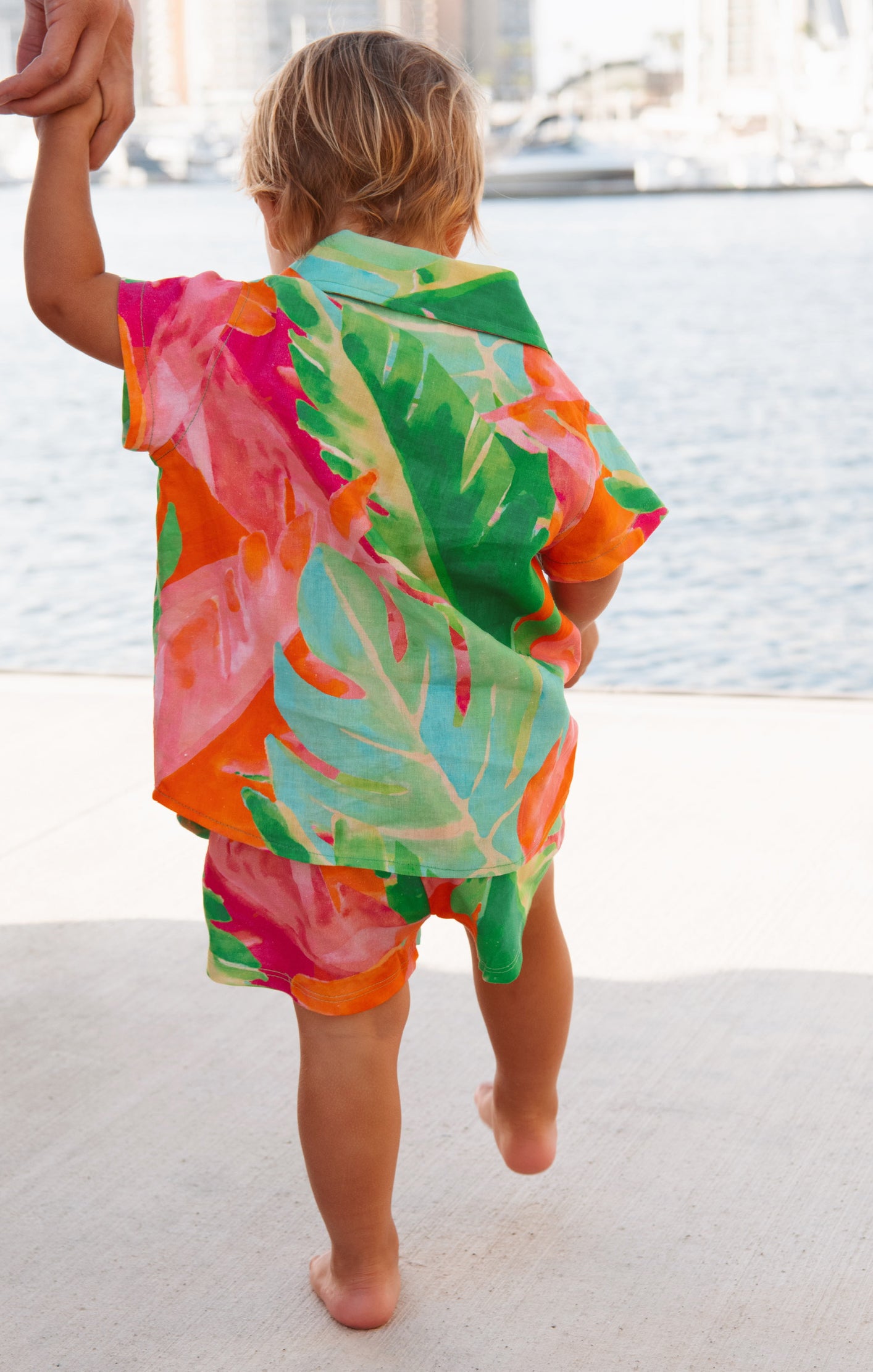 Tropics Palm Button-Up Shirt for Babies & Toddlers | Unisex