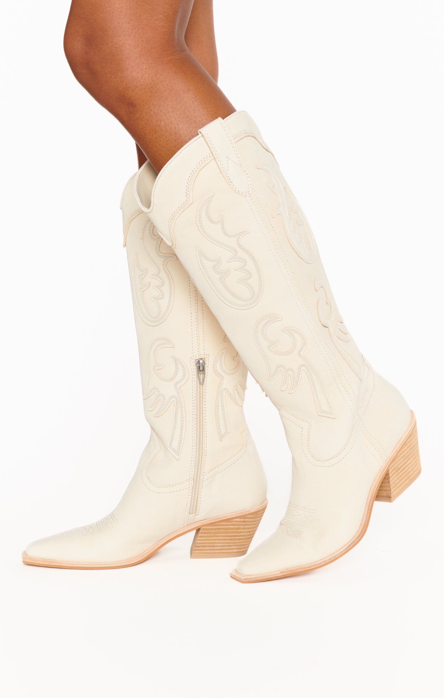 Ivory Cowboy Boots for Women | Dolce Vita Samsin Western Boot