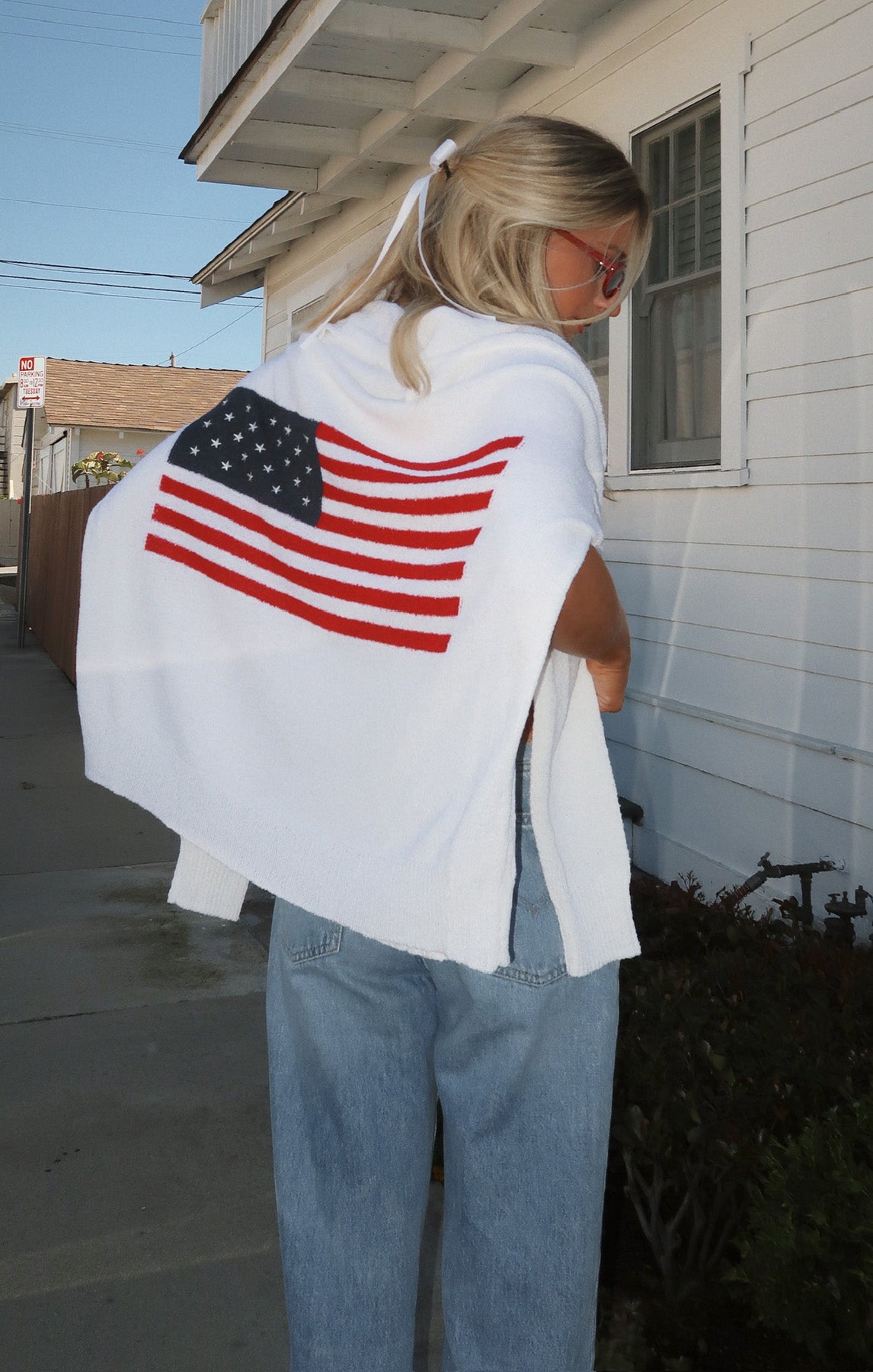 American Flag Knit Sweater for Casual Wear | Woodsy
