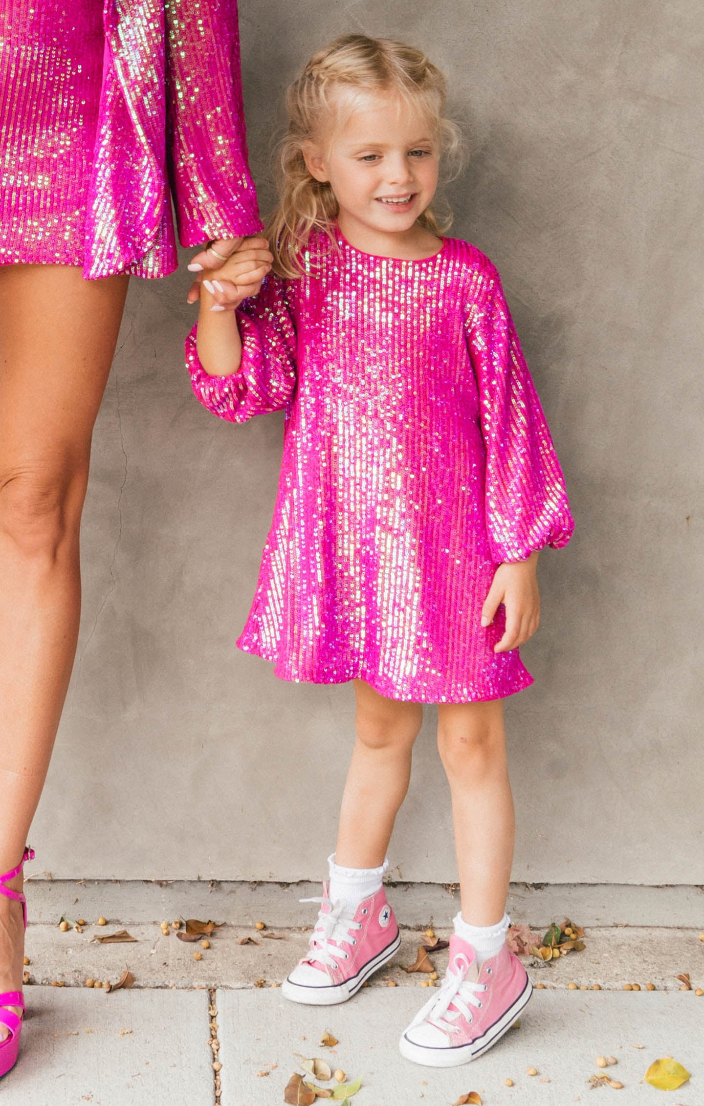 Pink Sequin Dress for Girls | Twirly Disco Party Outfit