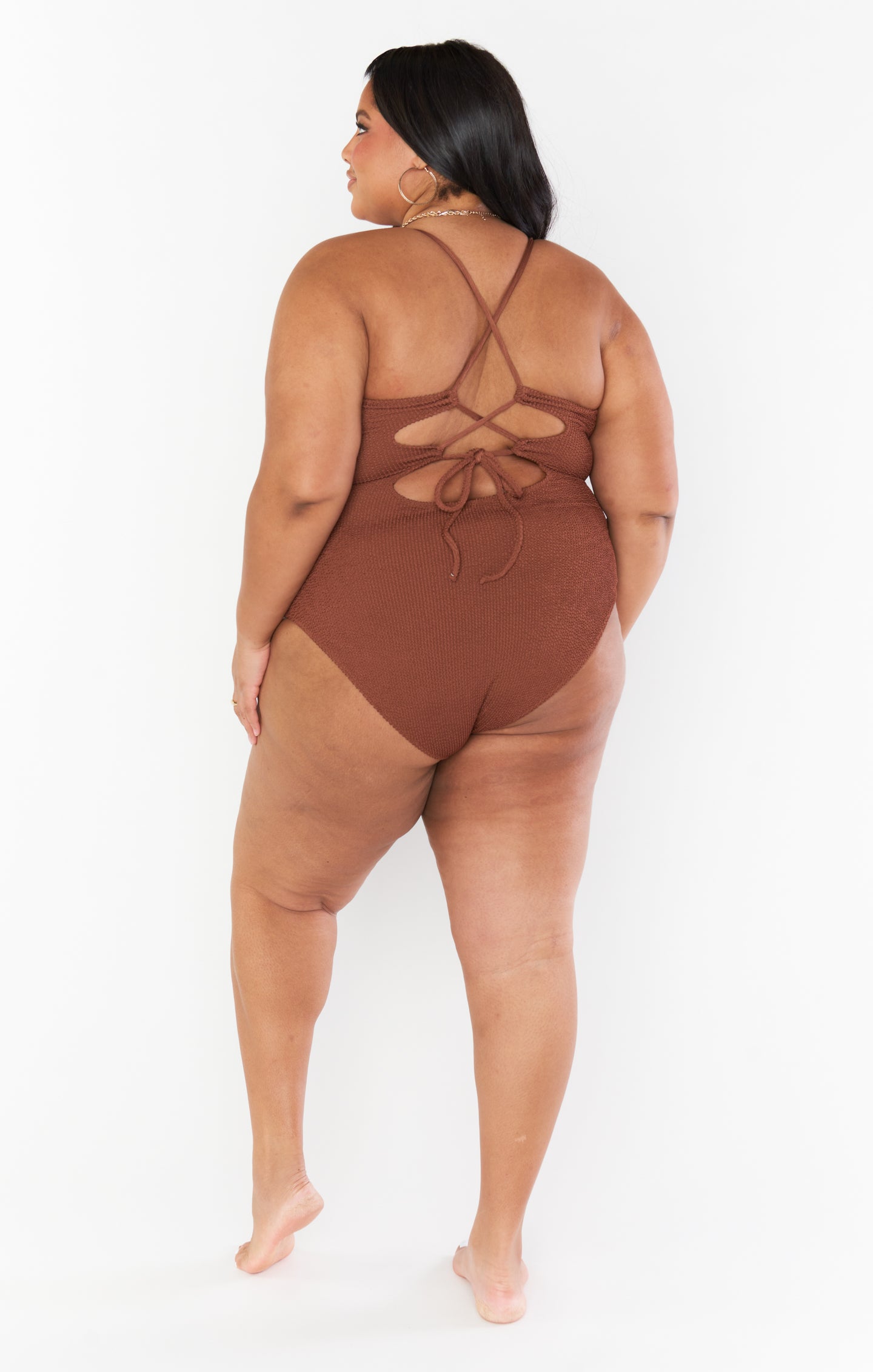 Chocolate Scrunch One Piece Swimsuit | Positano