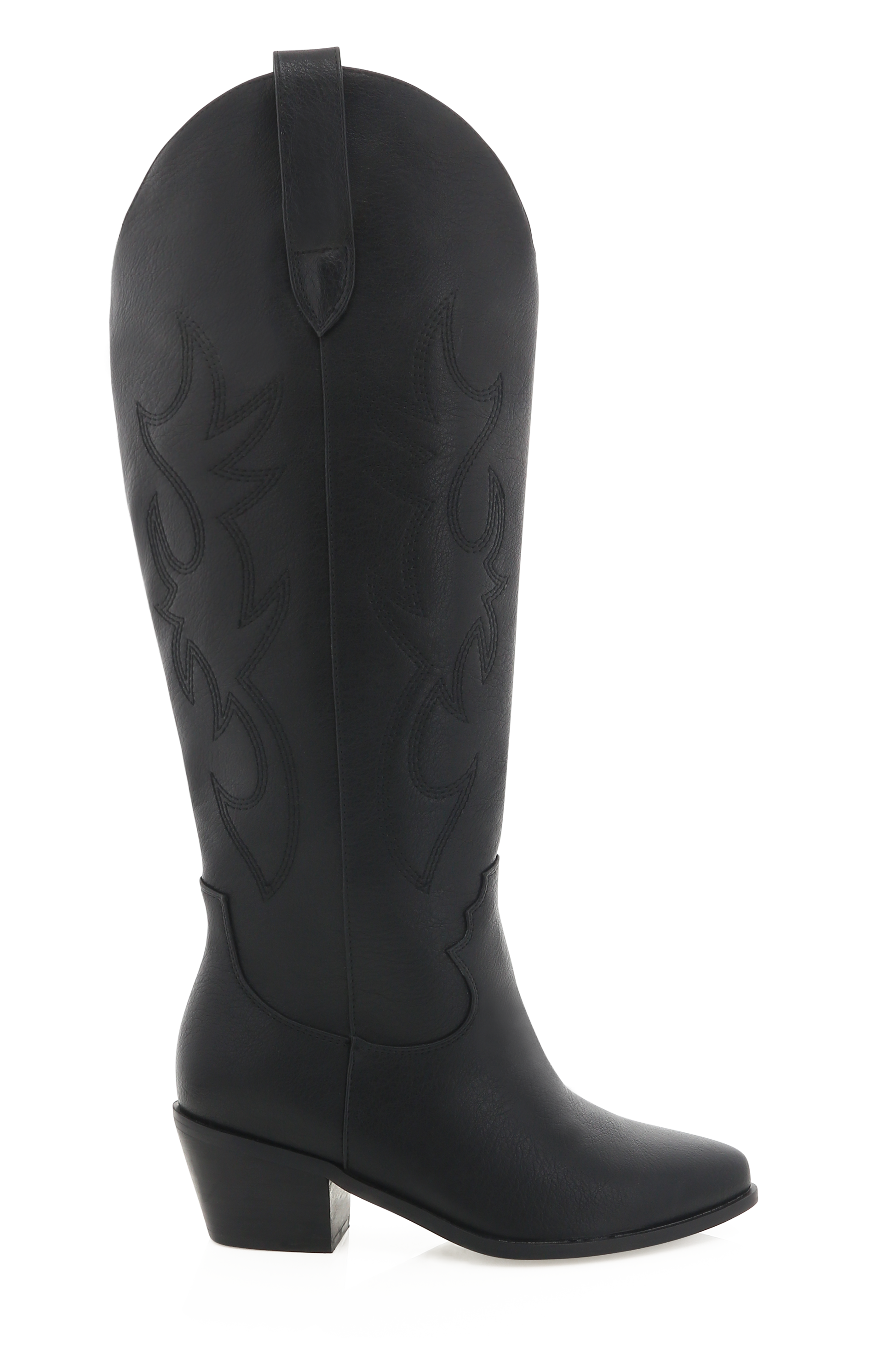 Extra Wide Calf Cowboy Boots for Women | Billini Urson Black