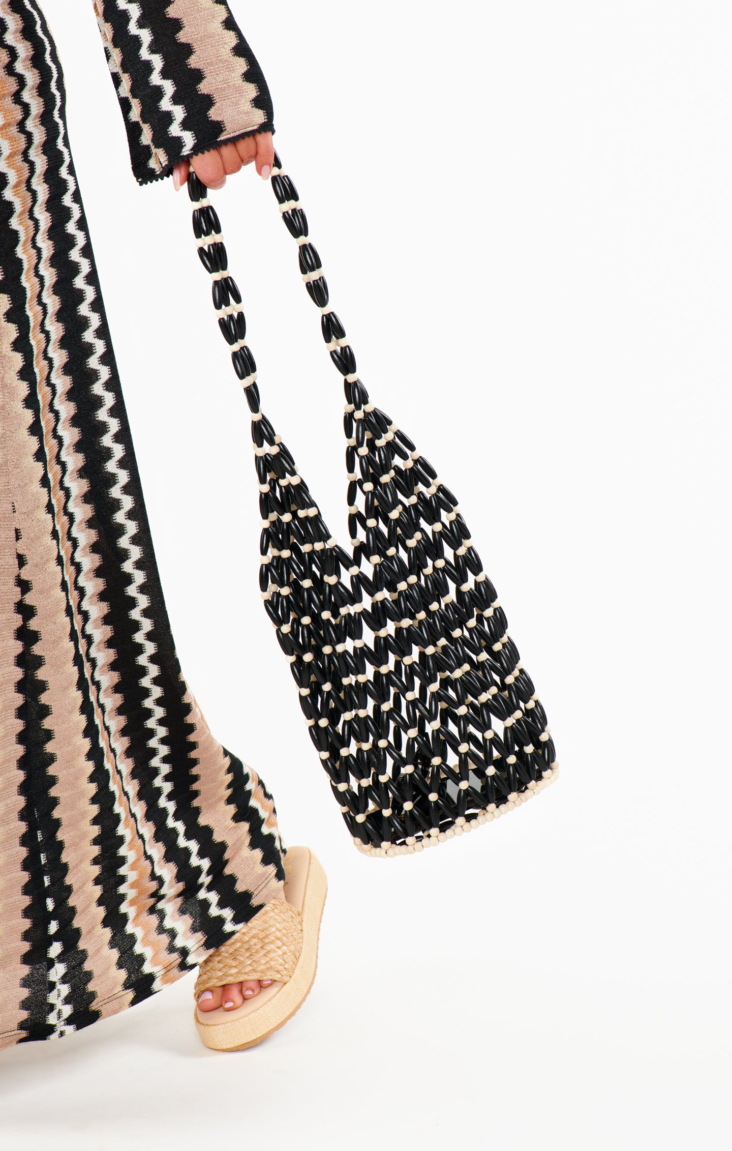 Roomy Black Beach Bag for Vacation | Rowan