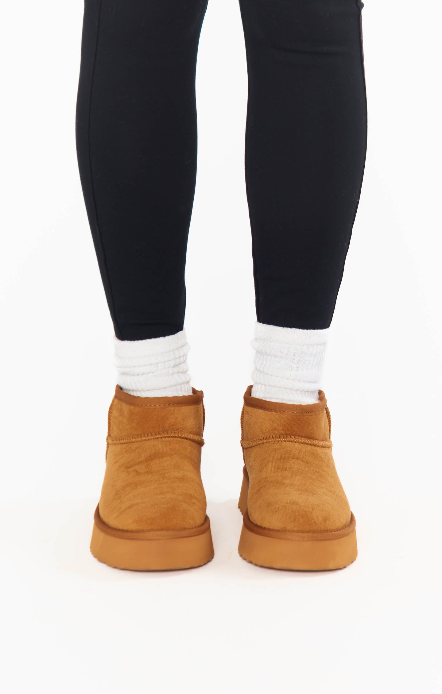 Fur-Lined Platform Booties in Chestnut | Matisse Breckenridge