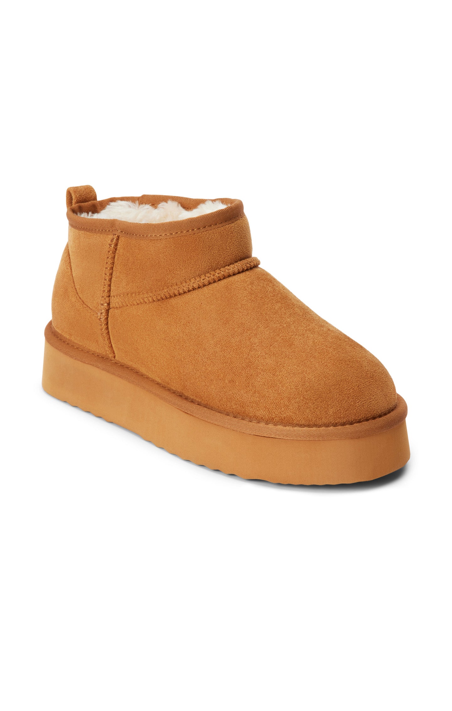 Fur-Lined Platform Booties in Chestnut | Matisse Breckenridge