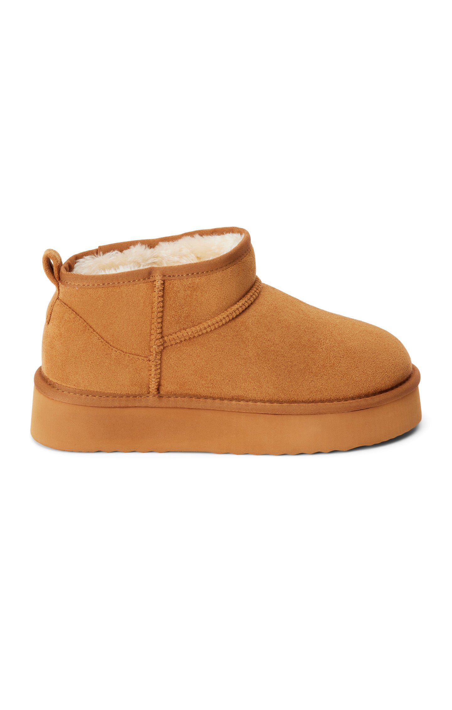 Fur-Lined Platform Booties in Chestnut | Matisse Breckenridge