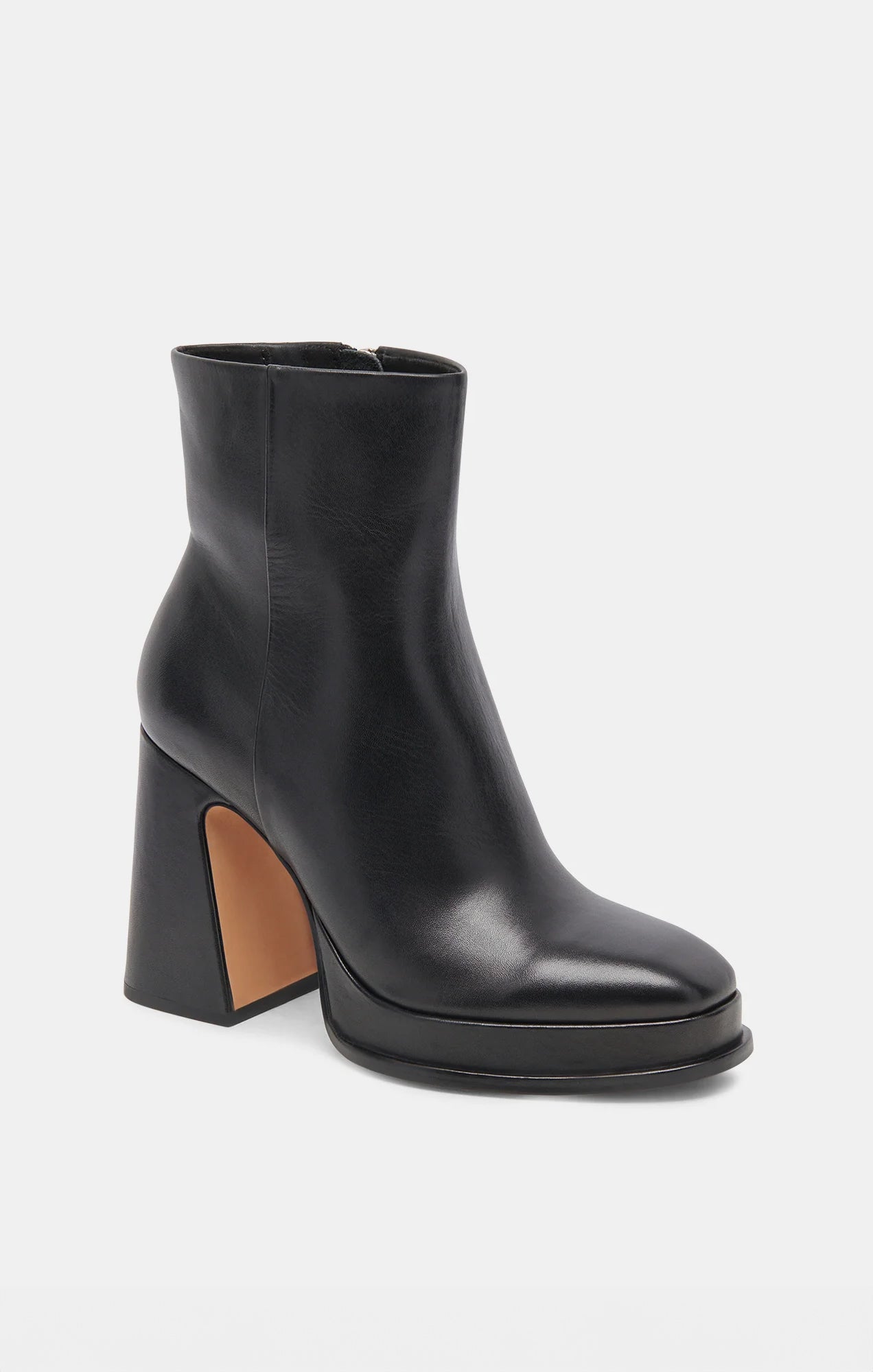Chunky Platform Booties with Sculptural Heel | Dolce Vita Black
