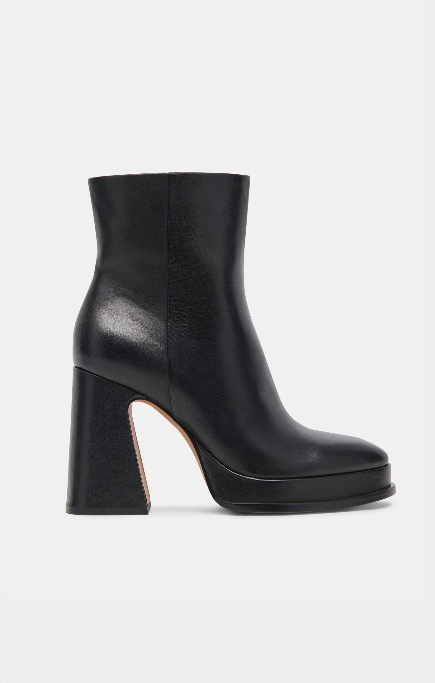 Chunky Platform Booties with Sculptural Heel | Dolce Vita Black
