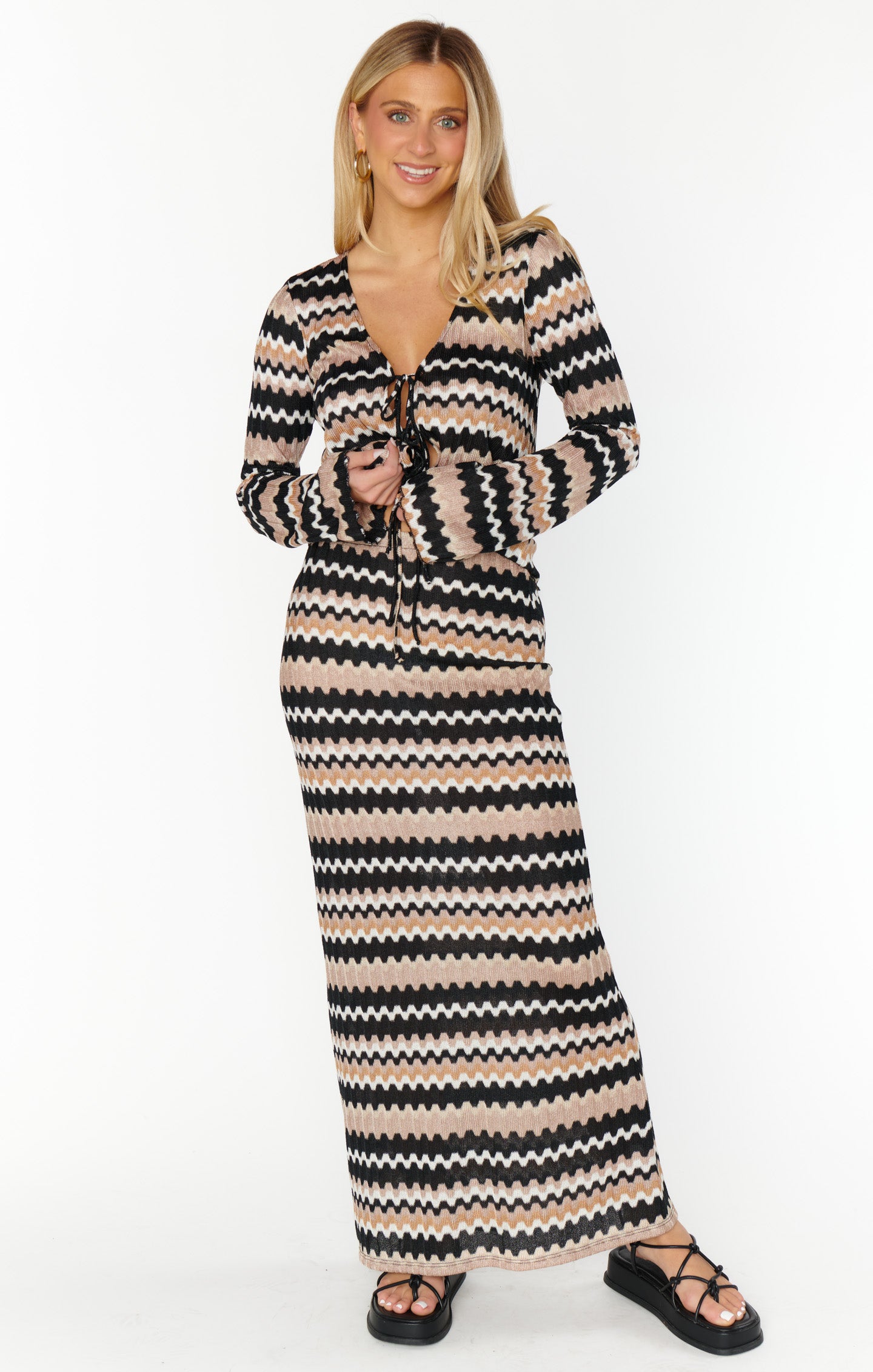 Neutral Knit Maxi Skirt for Beach Coverup | Saturday Skirt