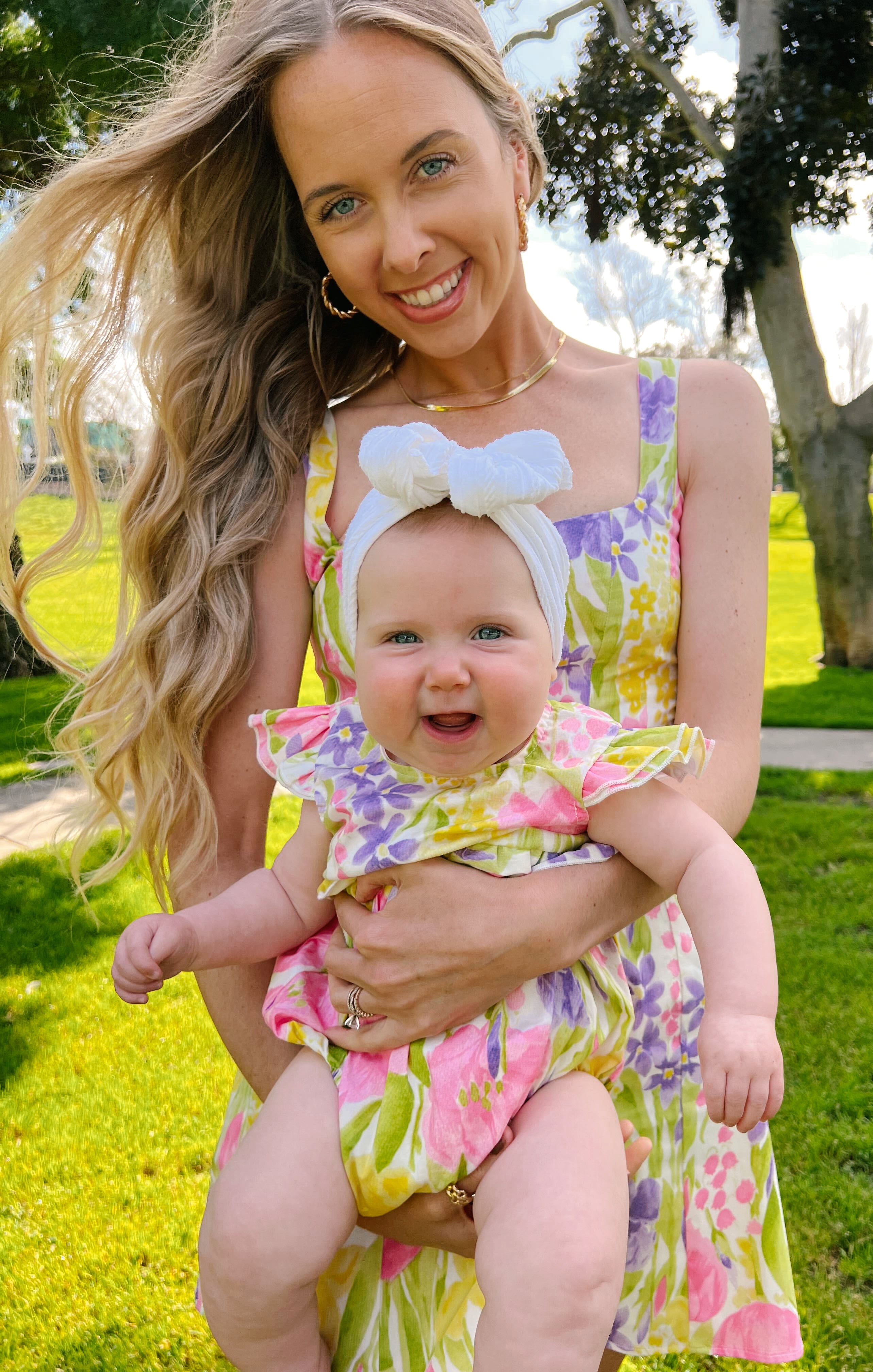Blooming Tulips Baby Onesie with Ruffles & Elastic Legs | Soutas