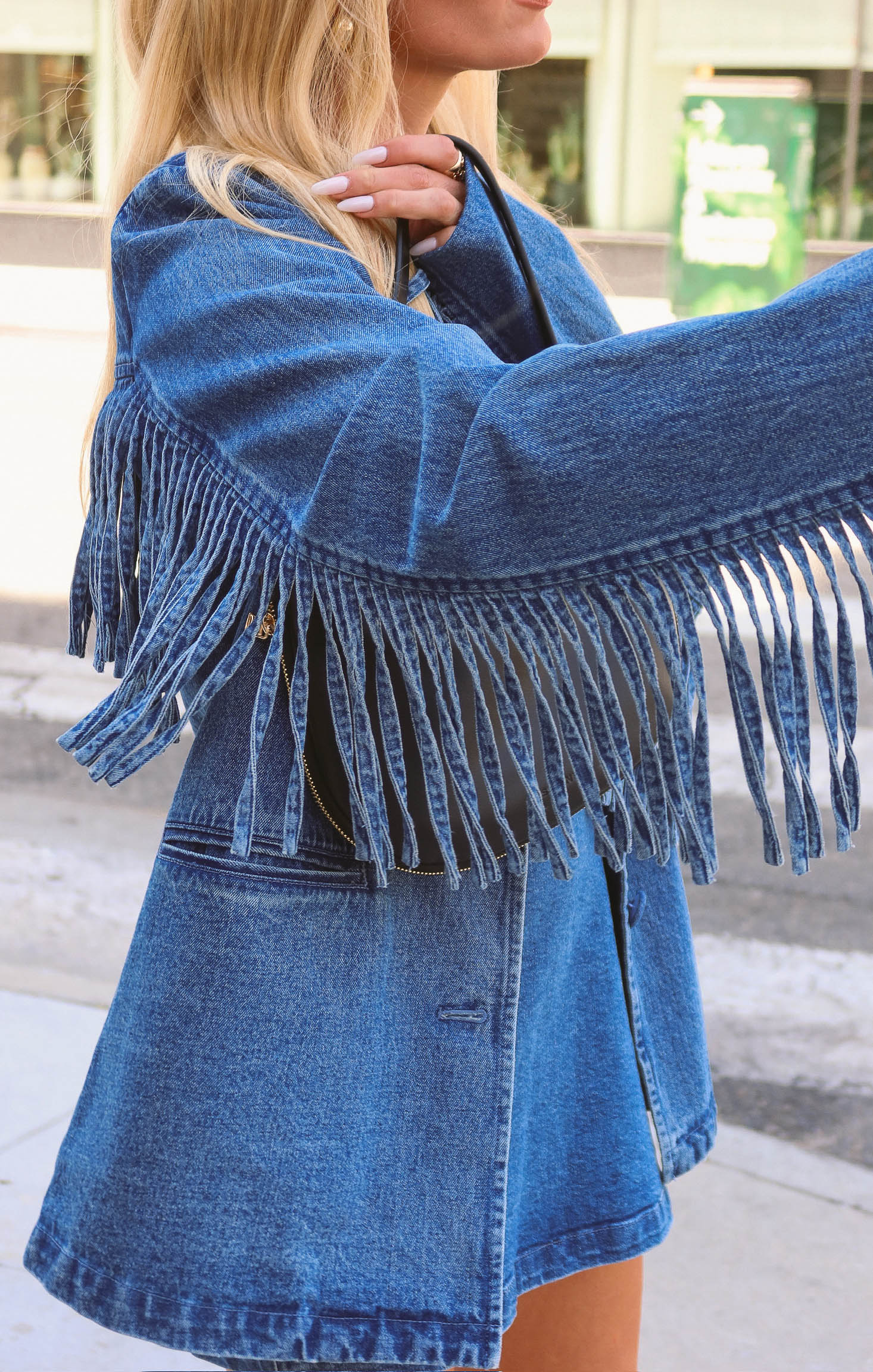 Fringe Jacket for Women | Blue Indigo Cowgirl Style | Sierra