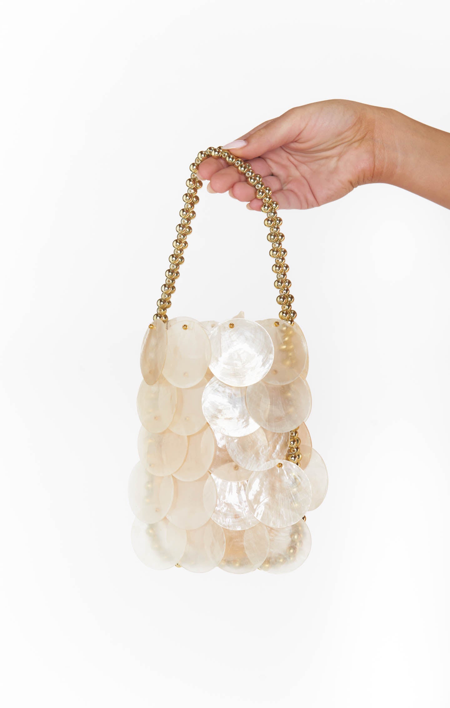 Elegant Ivory Shell Purse for All Occasions | Becca
