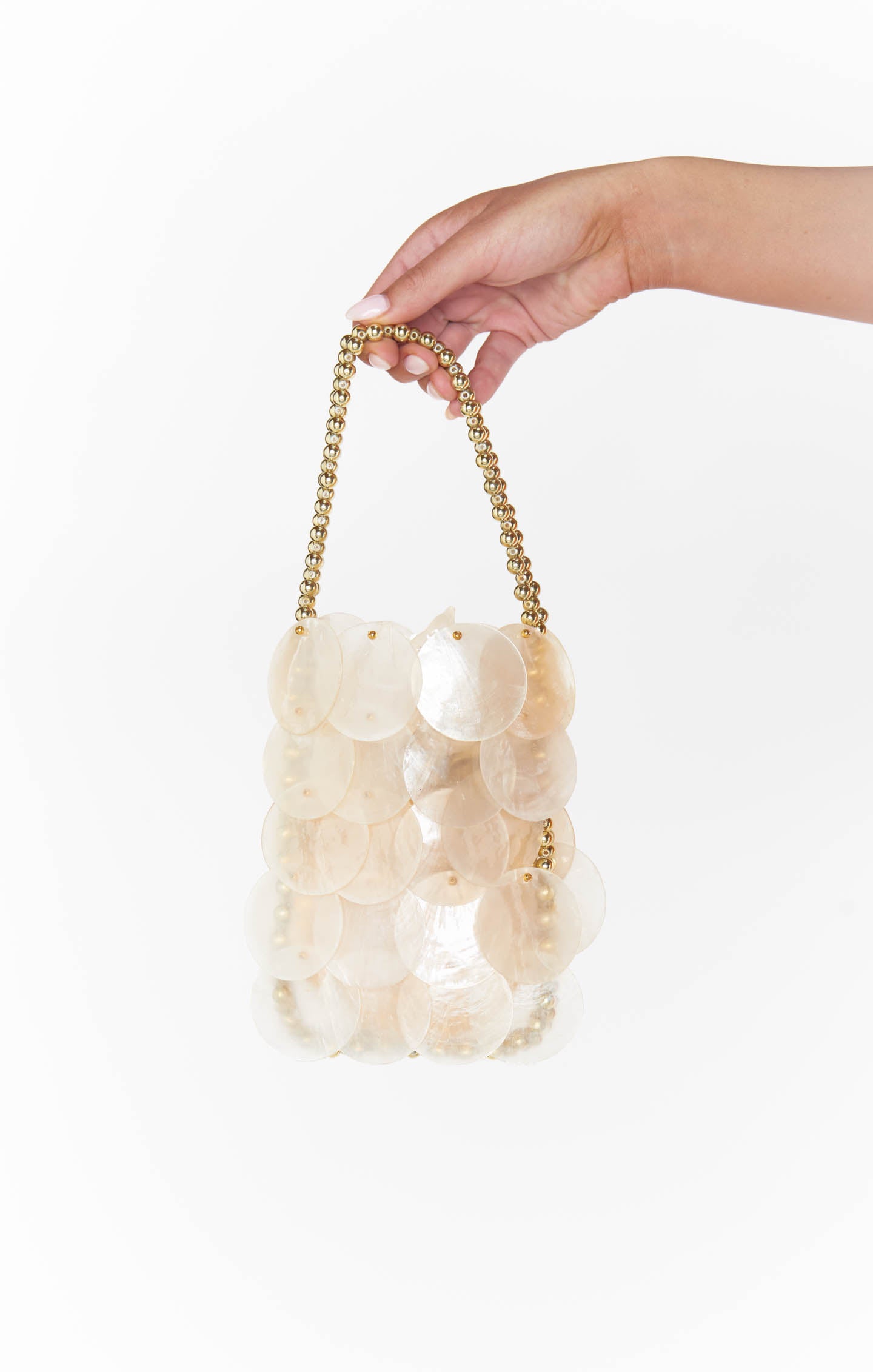 Elegant Ivory Shell Purse for All Occasions | Becca