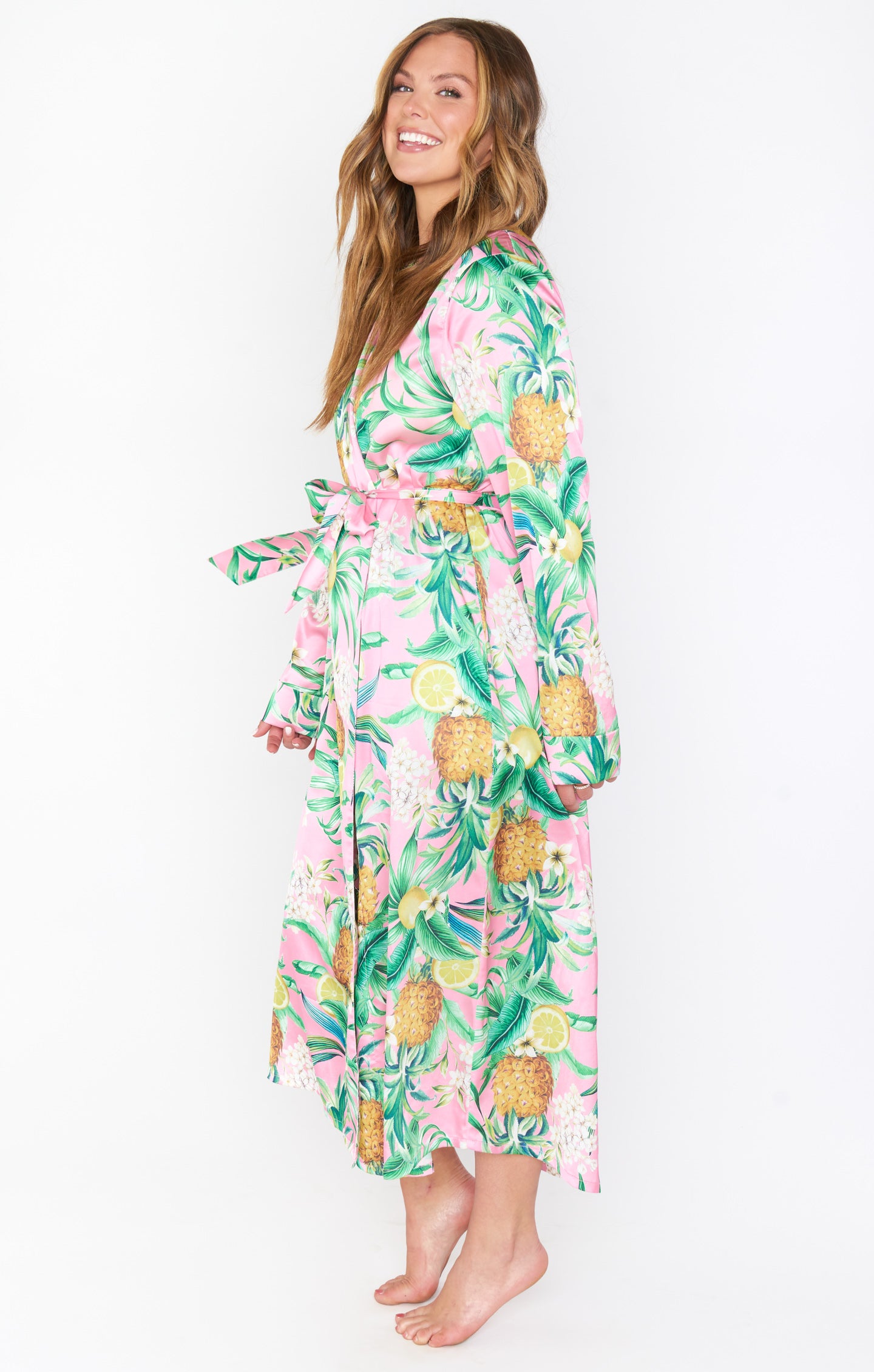 Luxe Kimono Robe for Brunch & Beach Coverup | Hannah's Pineapple Dream