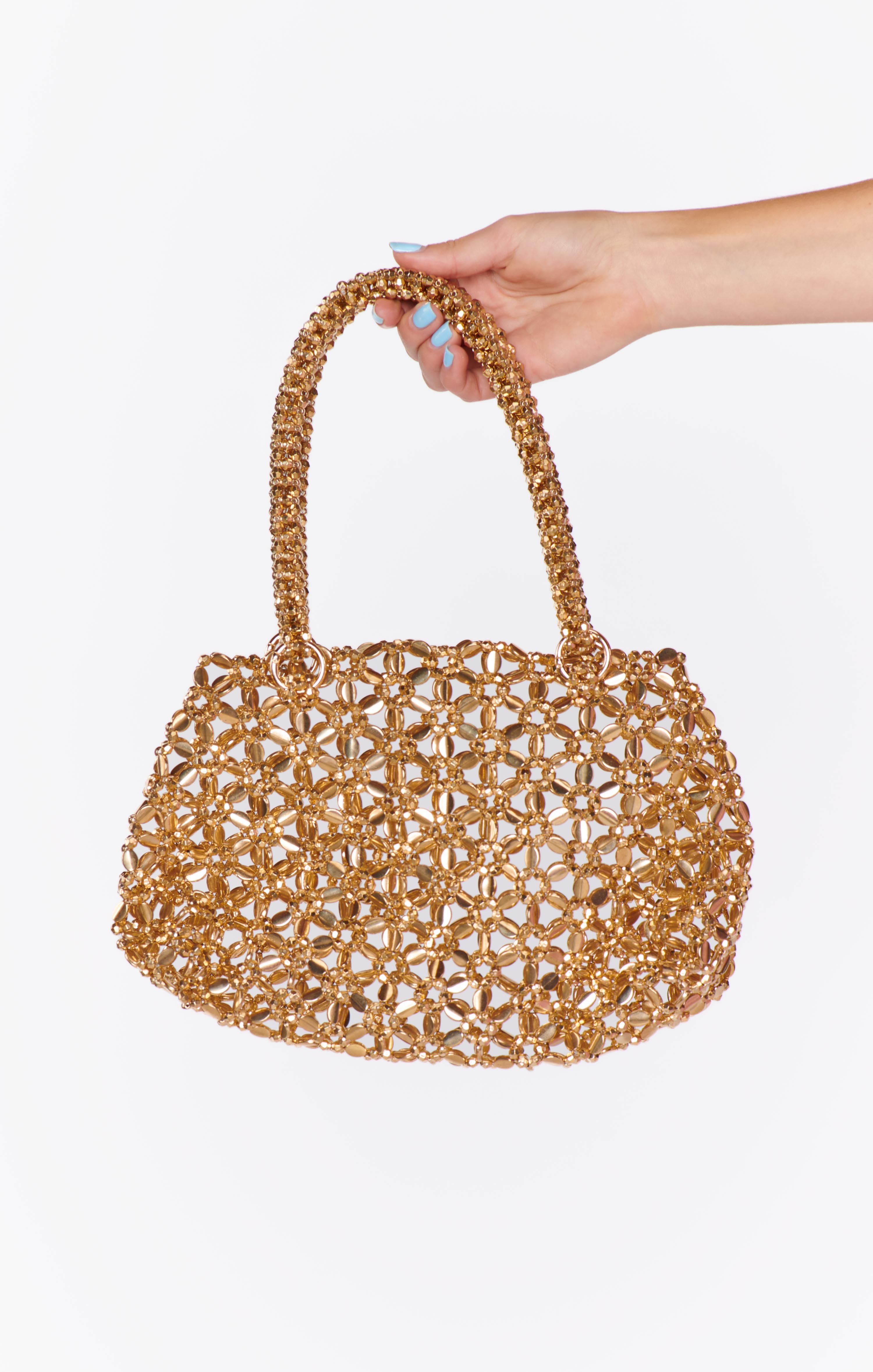 Gold Daisy Bag for Day to Night | Stylish Handbag for Every Occasion