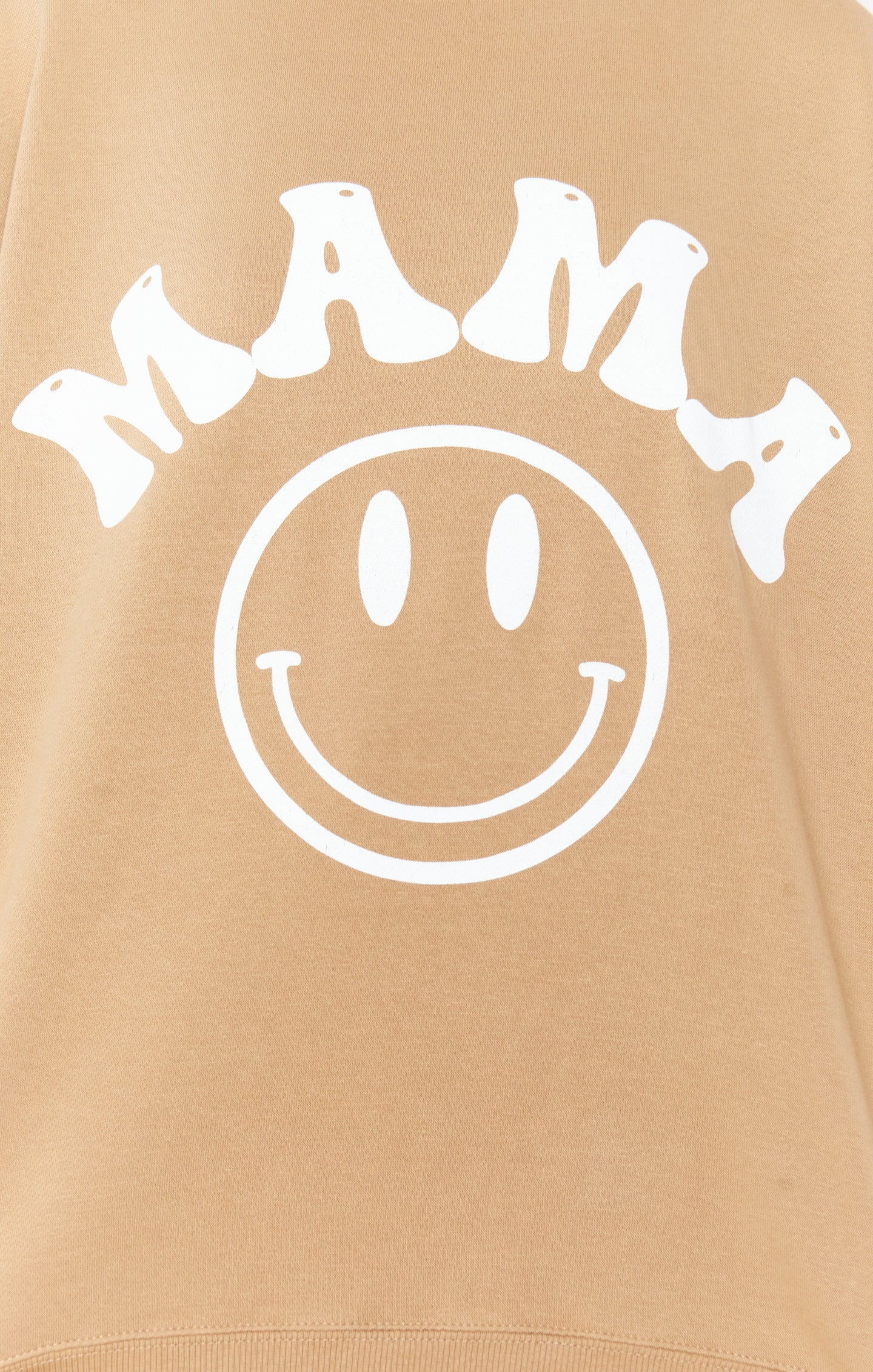 Comfy Tan Crewneck Sweatshirt for Moms | Stanley Smile Mama Graphic