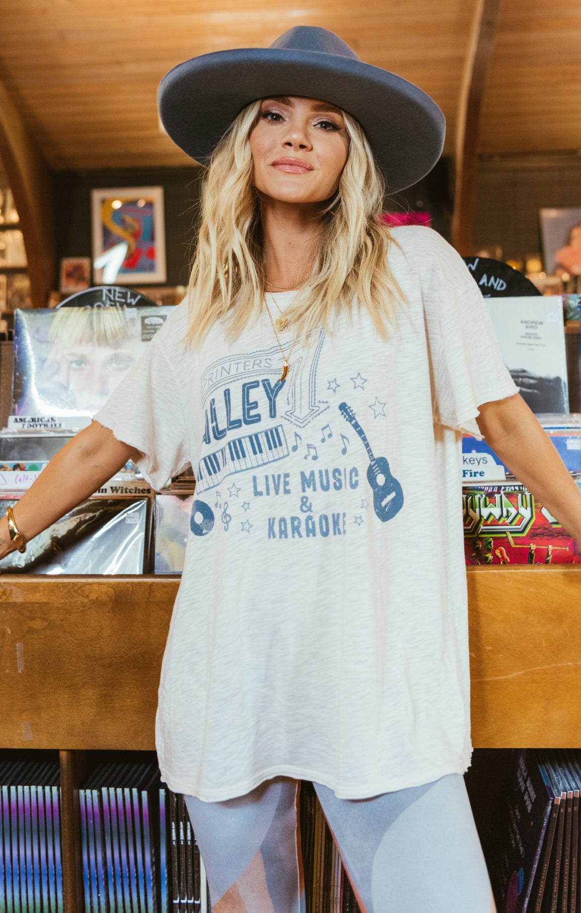 Vintage Graphic Tee with Scoop Neck | Mumu x Hunter Premo