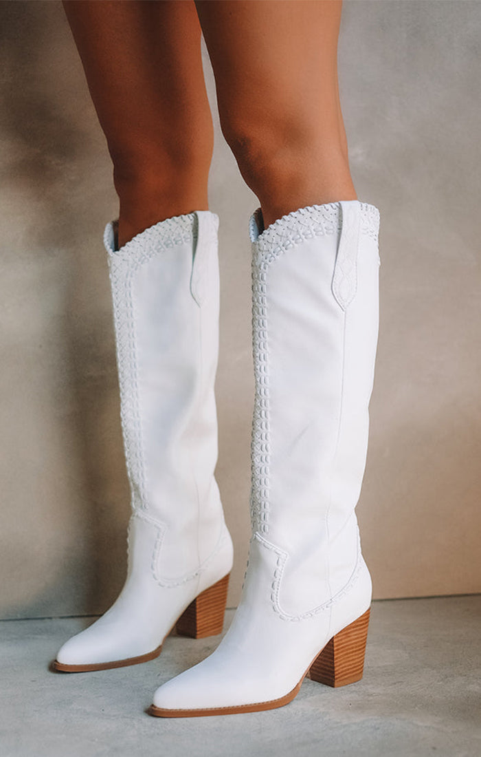 Western Cowboy Boots for Women | Billini Finley White