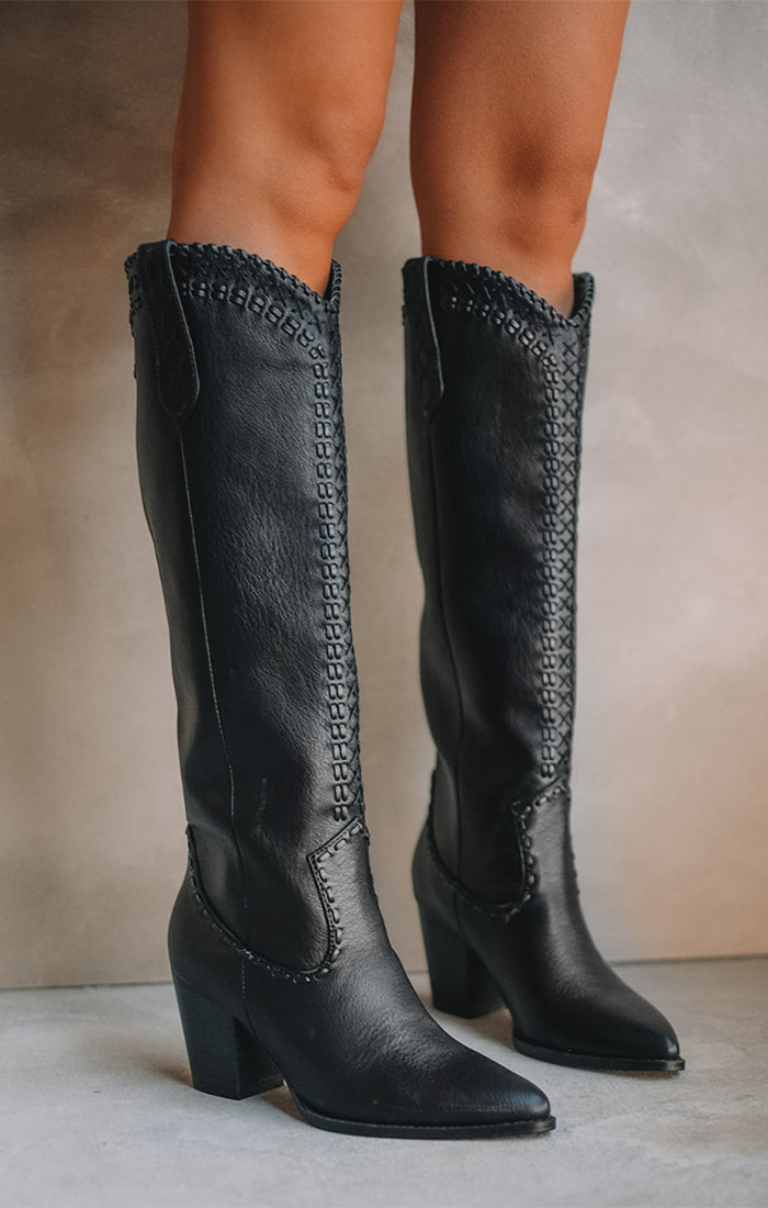 Western Cowboy Boots for Women | Billini Finley Black