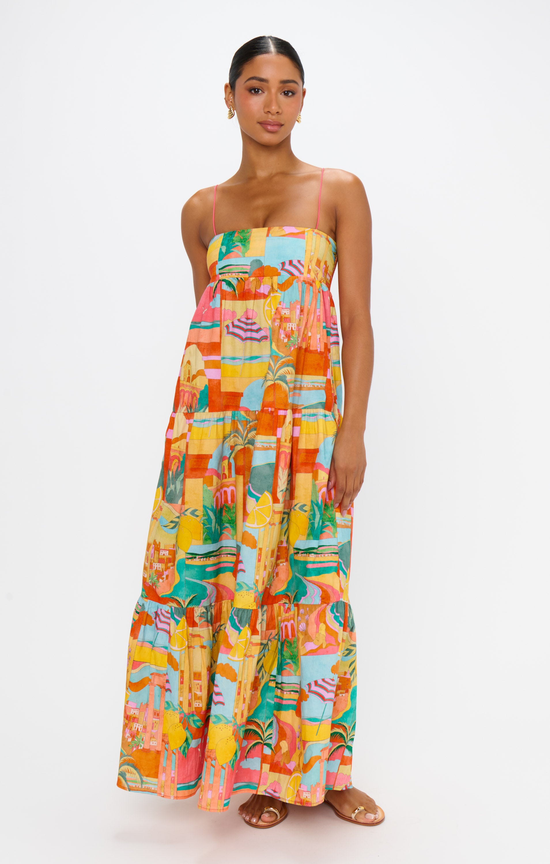 Lightweight Poplin Maxi Dress with Pockets & Smocked Back | Postcards From Italia