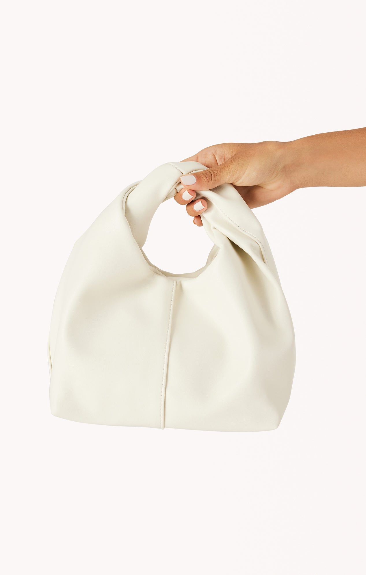 Luxury Twist Handle Bag in Bone | Billini Misty