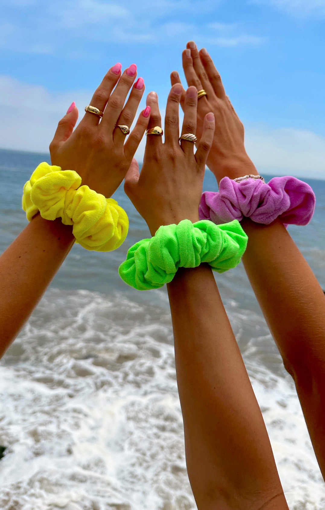 Neon Green Terry Scrunchie | Vibrant Hair Accessory