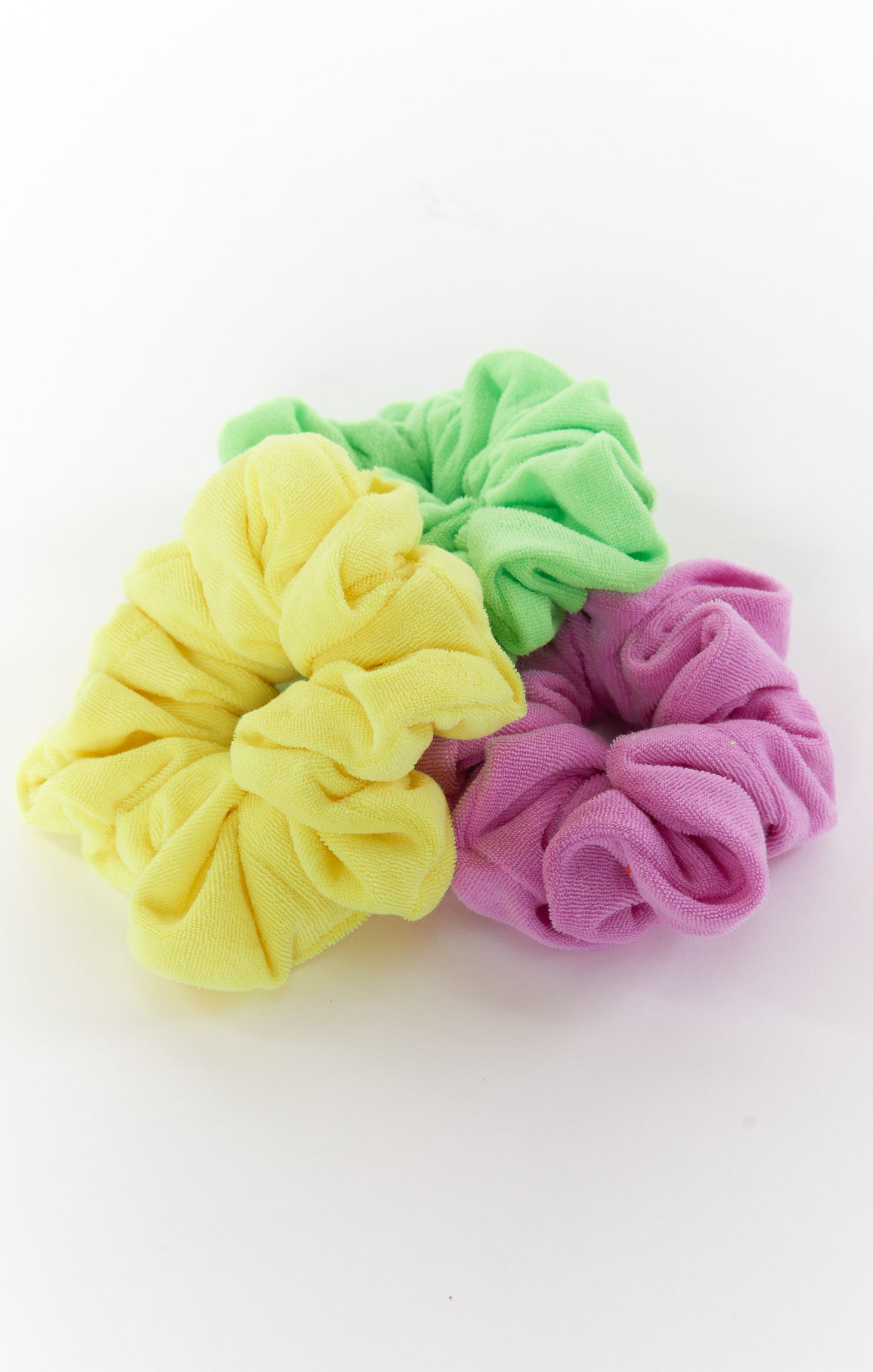 Neon Green Terry Scrunchie | Vibrant Hair Accessory