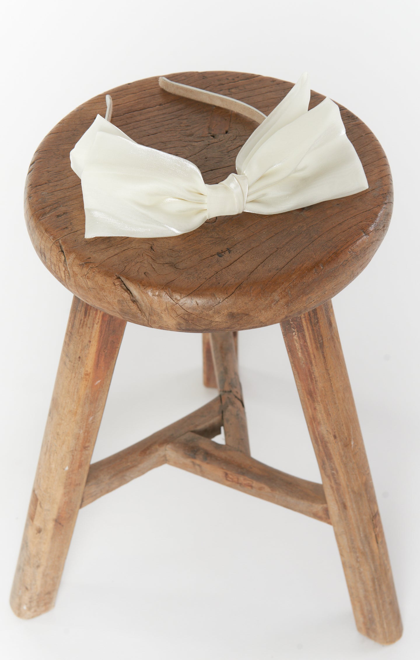 Bridal Hair Bow Headband for Weddings | Ivory