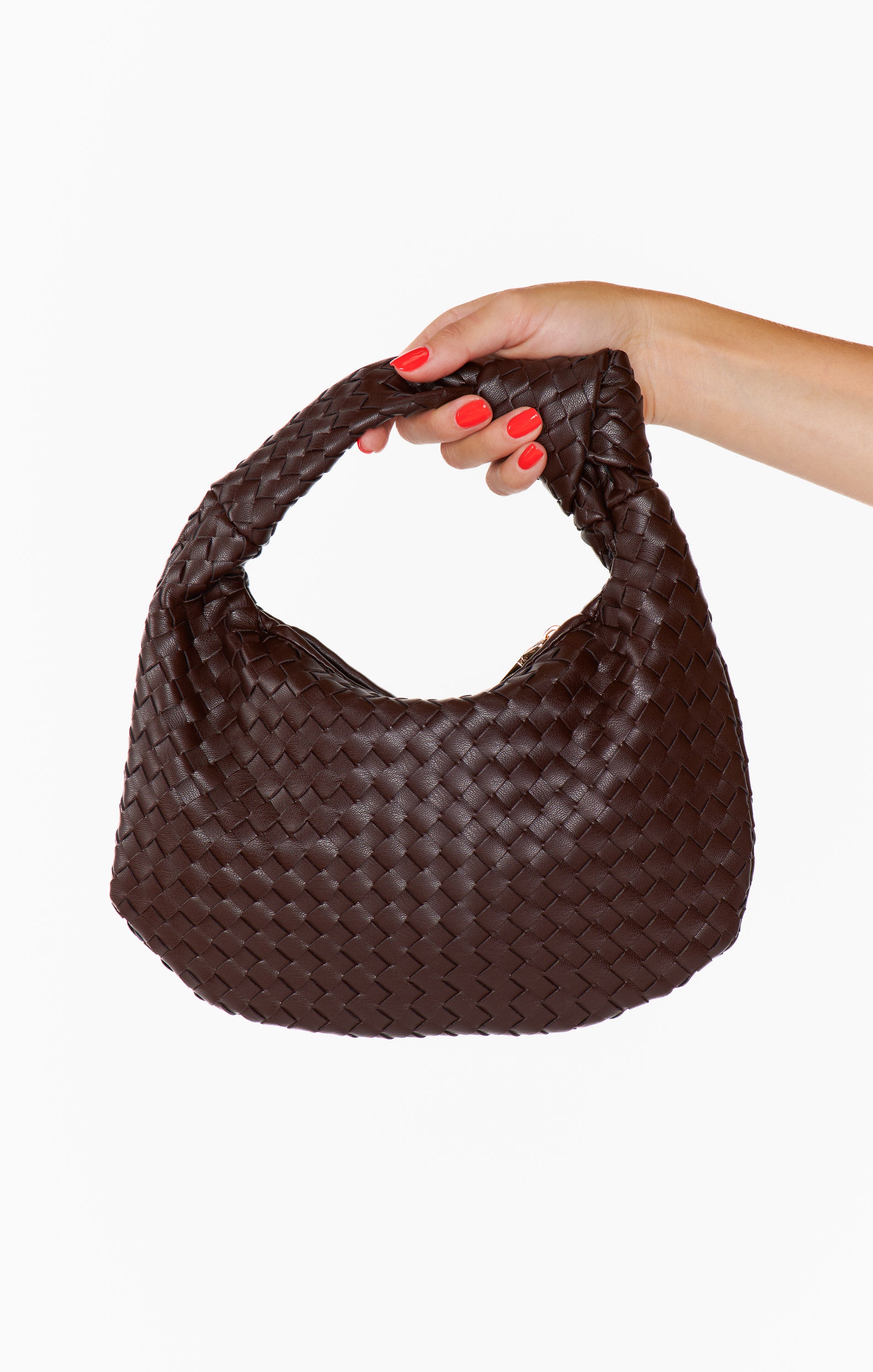 Woven Crossbody Bag for Women | Melie Bianco Willow Espresso