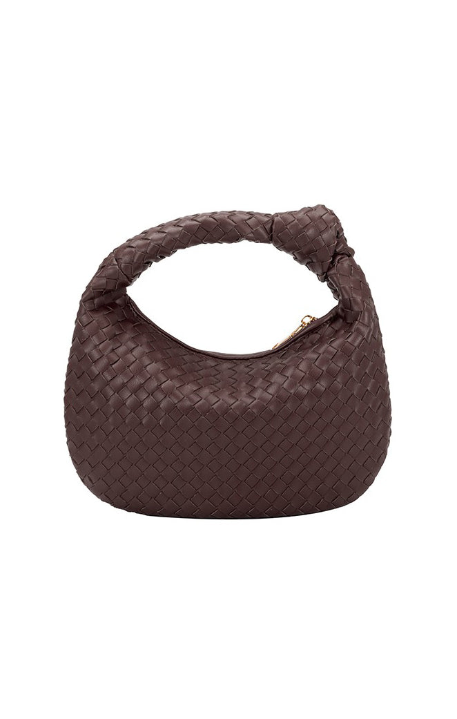 Woven Crossbody Bag for Women | Melie Bianco Willow Espresso