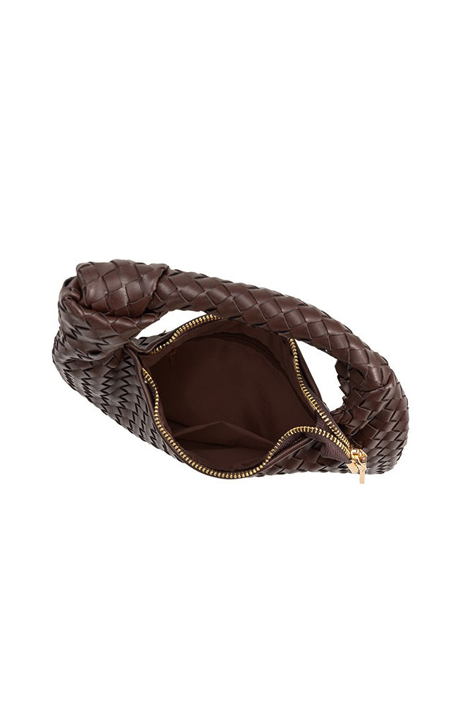 Woven Crossbody Bag for Women | Melie Bianco Willow Espresso