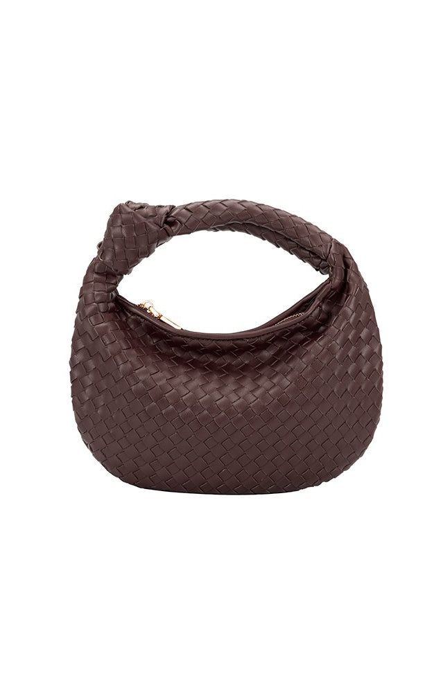 Woven Crossbody Bag for Women | Melie Bianco Willow Espresso