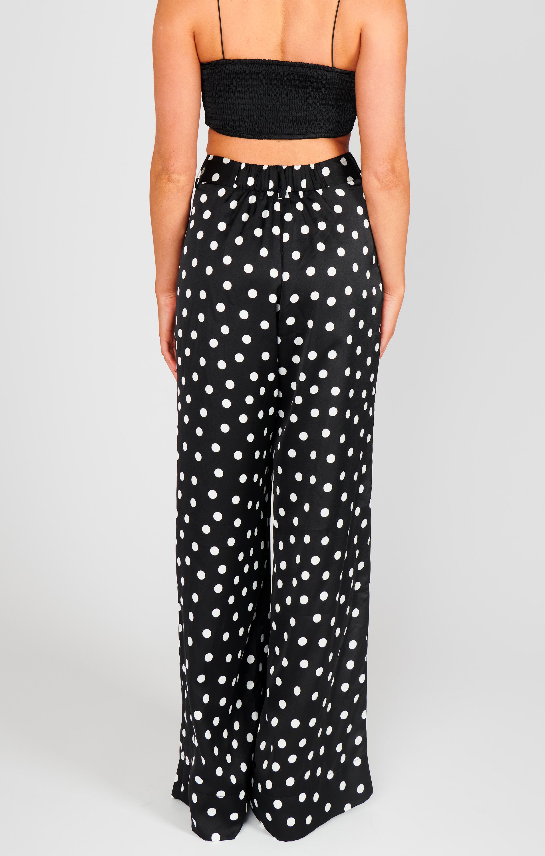 Polka Dot Hayes Trousers | Flowy Wide Leg Pants for Women