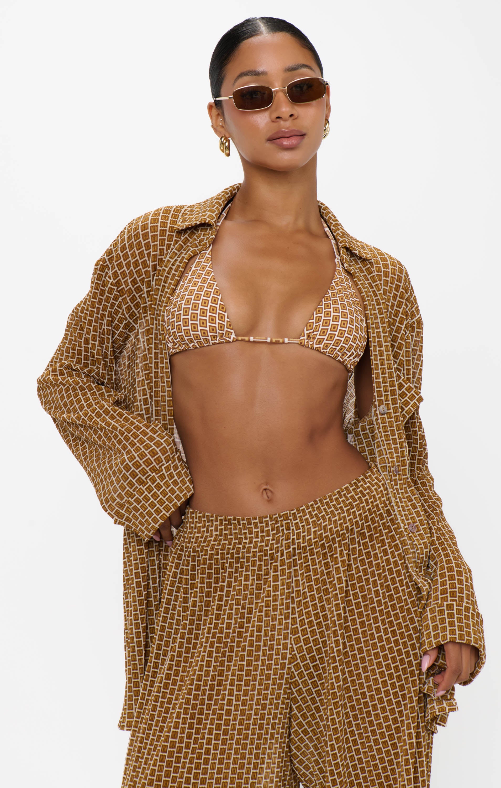 Retro Geo Print Tunic for Beach & Brunch | Everywhere Tunic