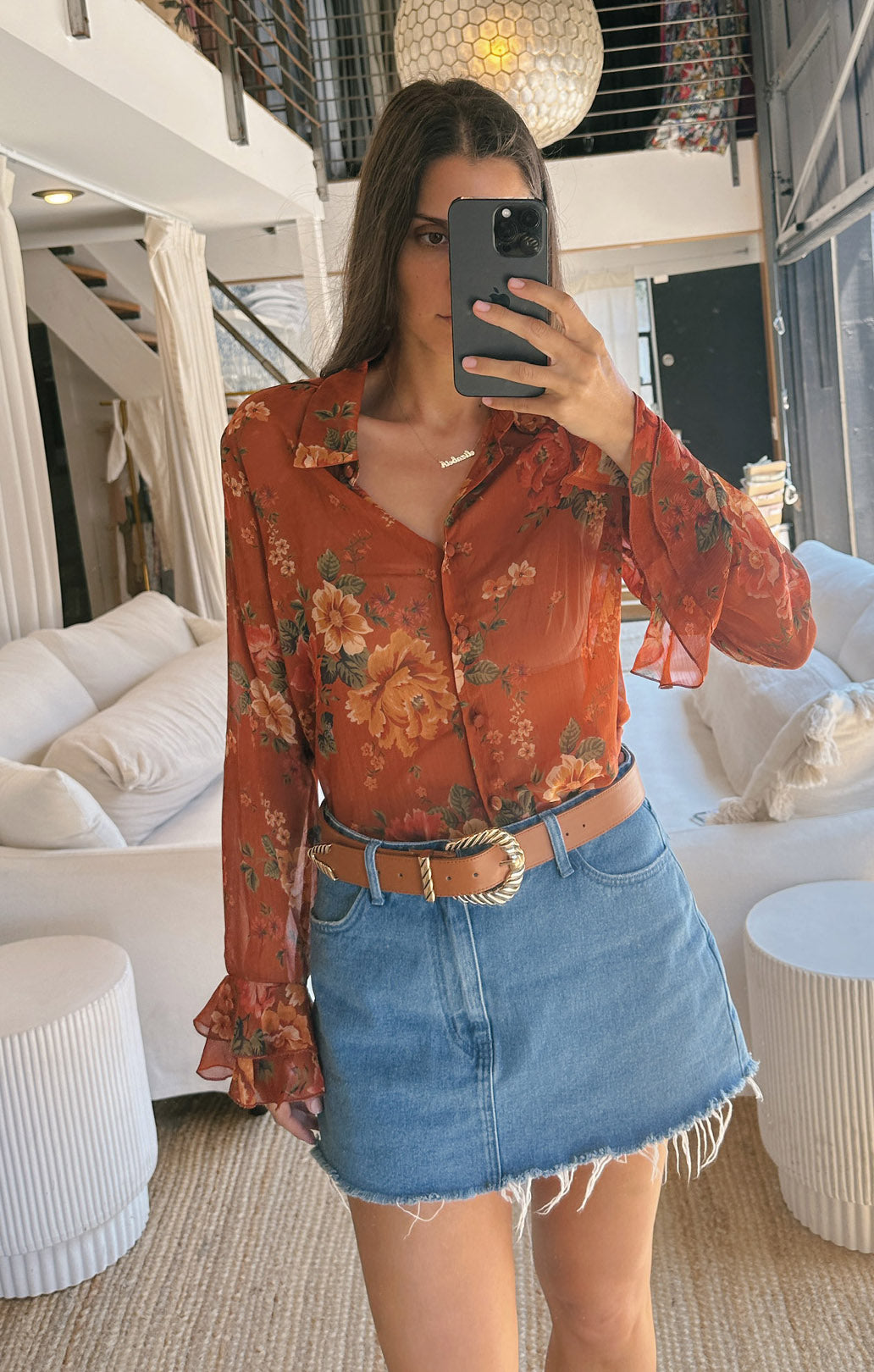 Floral Print Relaxed Fit Blouse - Carmela Top | Garden Harvest
