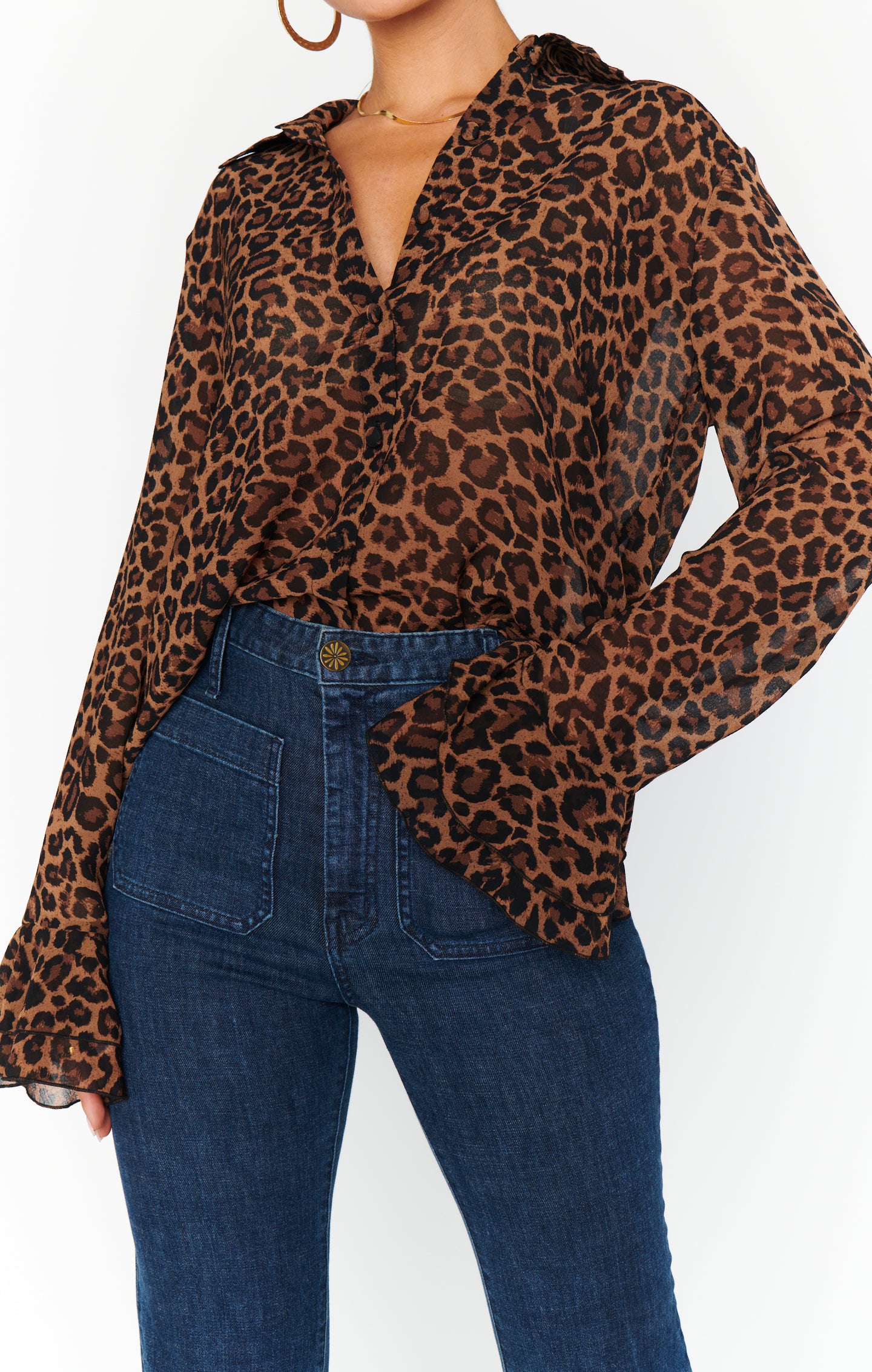 Leopard Print Blouse with Relaxed Fit | Carmela Top