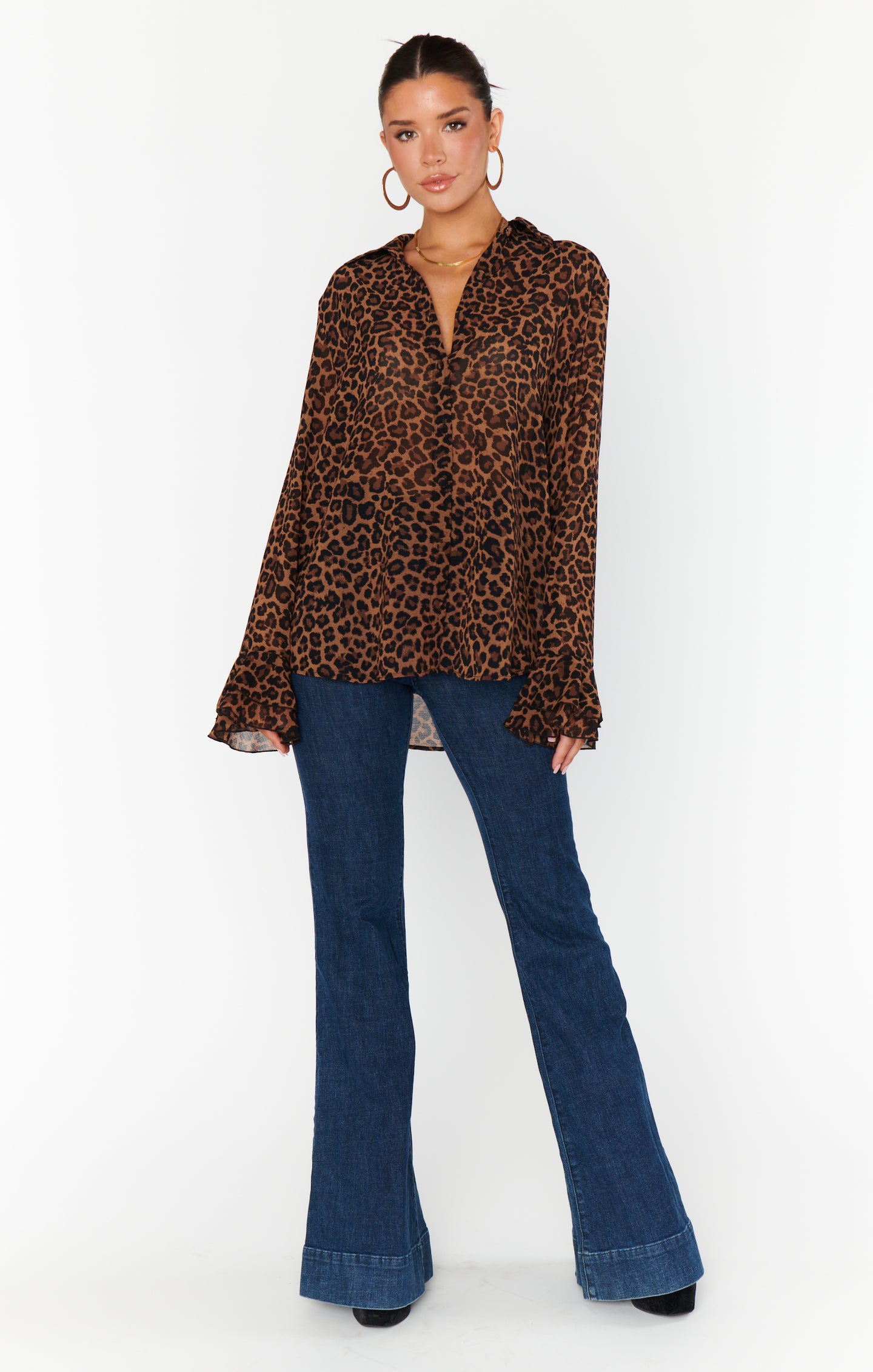 Leopard Print Blouse with Relaxed Fit | Carmela Top