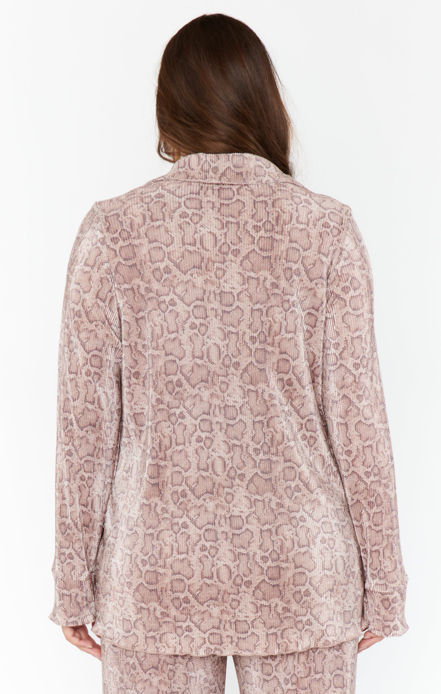 Snake Pleat Button Down Shirt for Women | Overtime Collection