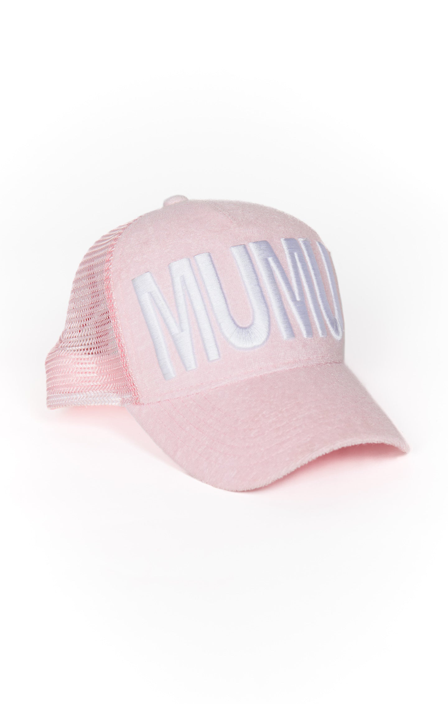 Bubblegum Pink Terry Trucker Hat for Women | MUMU