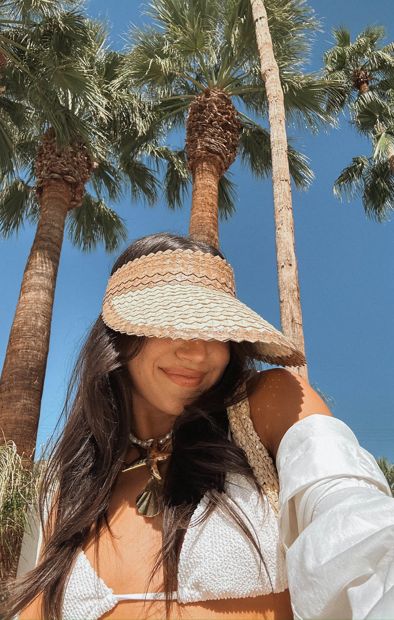 Wide Brim Sun Visor for Outdoor Activities | Lusana Handmade